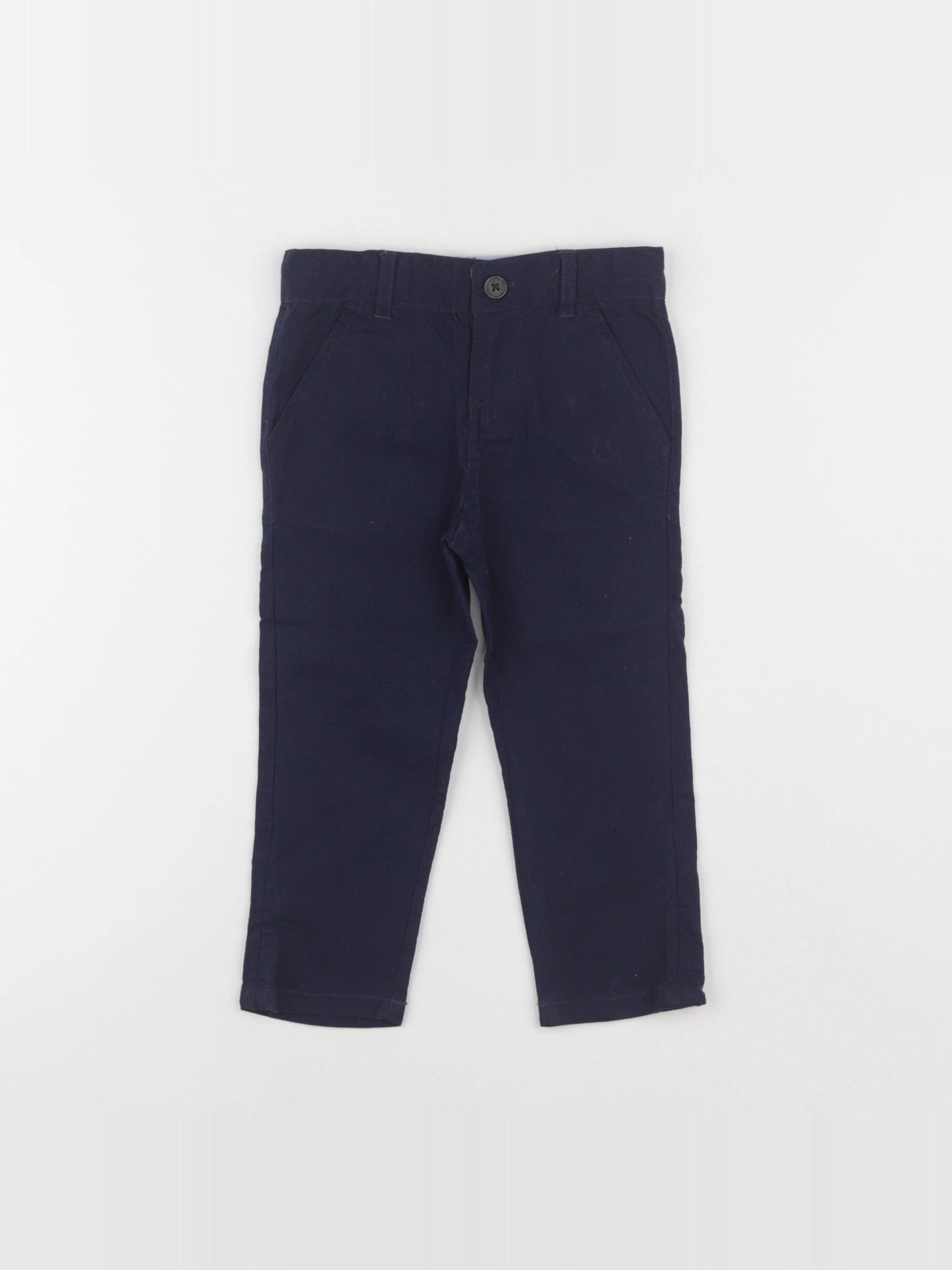 Vertbaudet - pantalon bleu - 2 ans