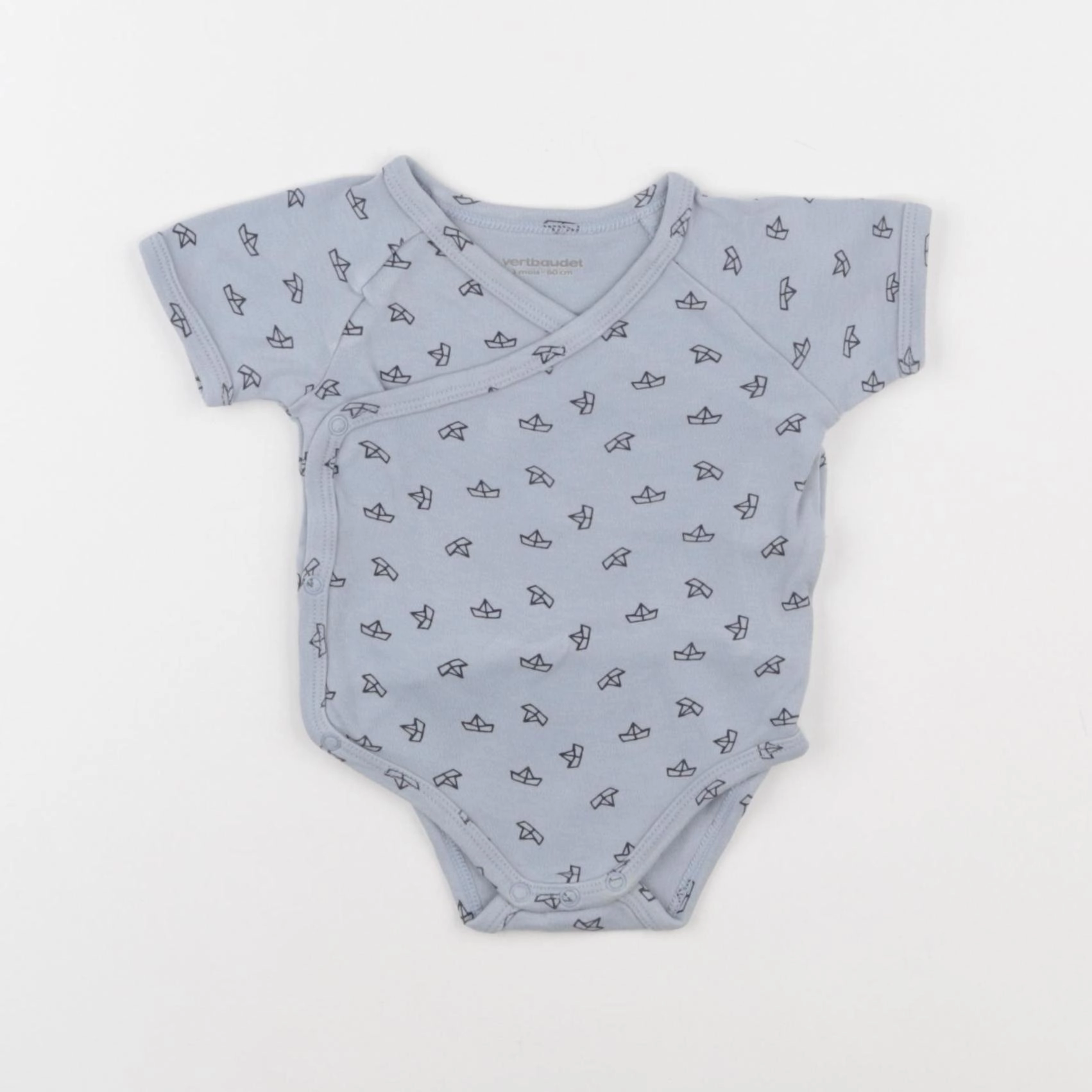 Vertbaudet - body bleu - 3 mois