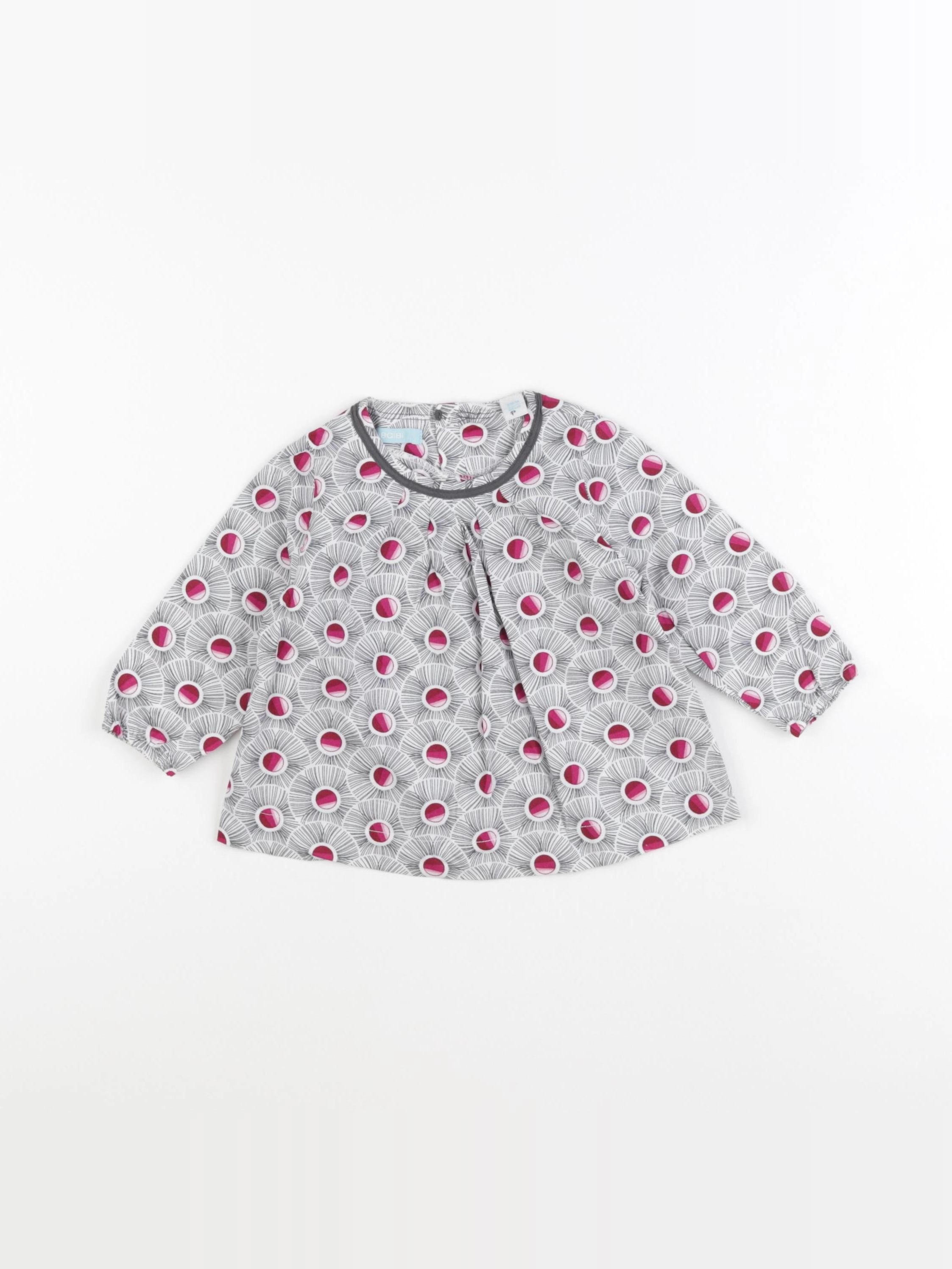 Obaïbi - blouse gris - 6 mois