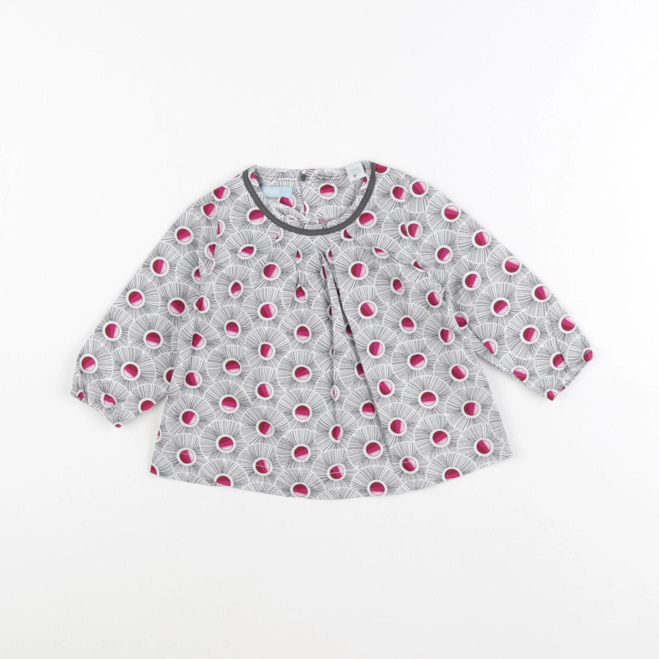 Obaïbi - blouse gris - 6 mois