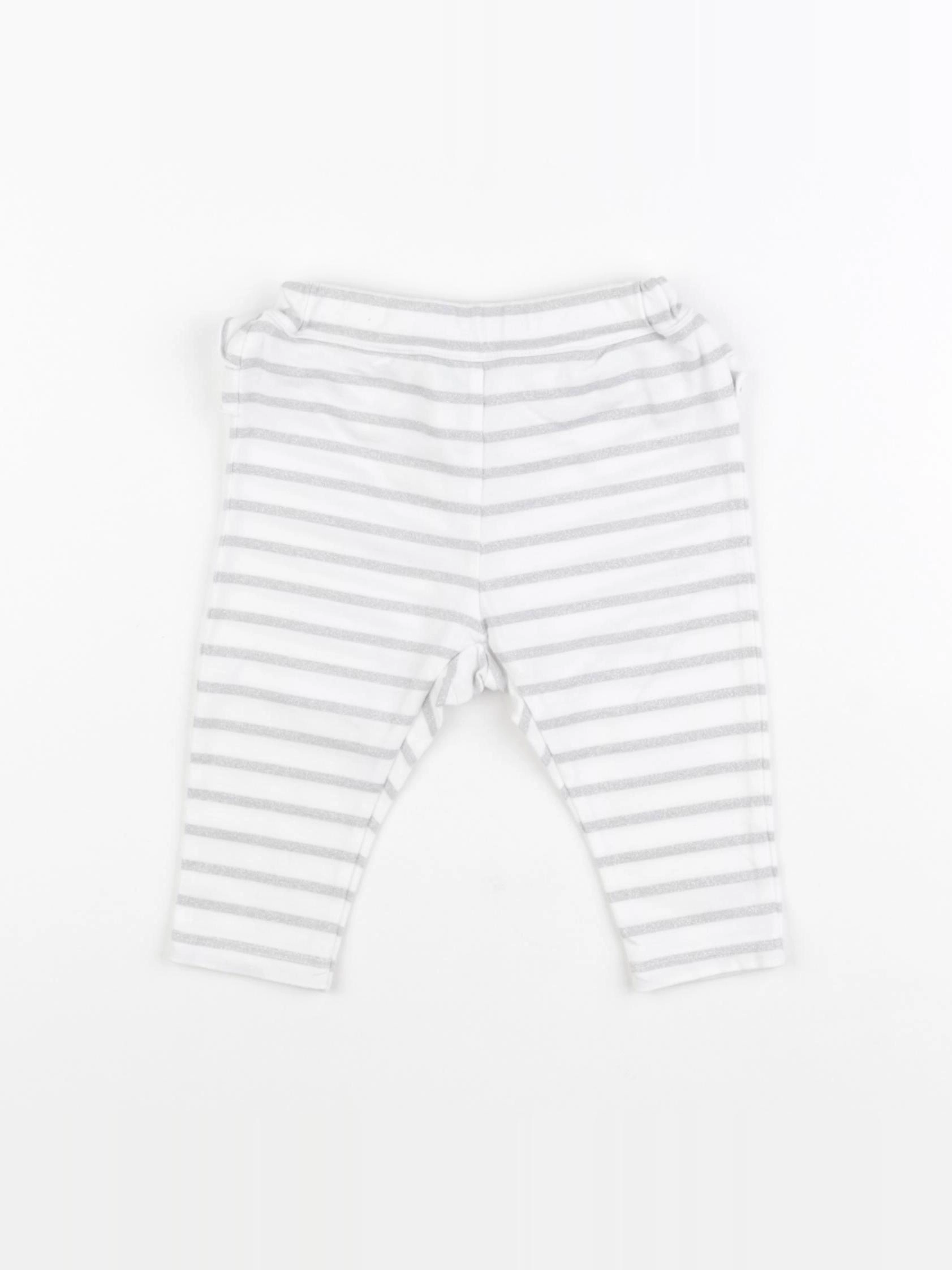 Absorba - legging volants au dos blanc, argent - 6 mois