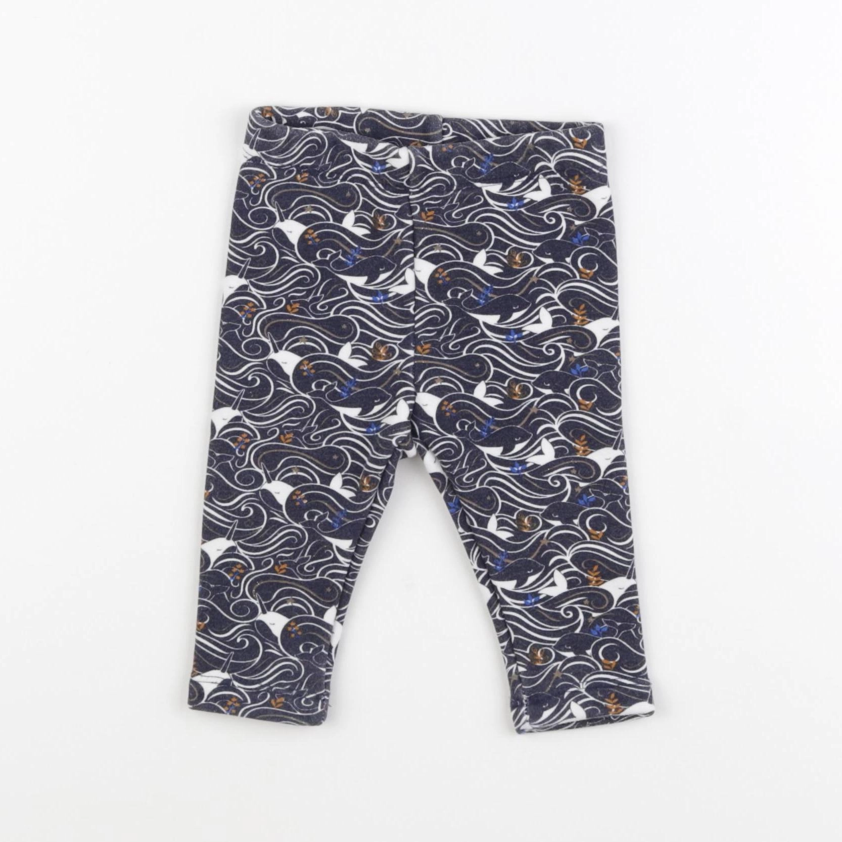 Sergent Major - legging doublé bleu - 6 mois