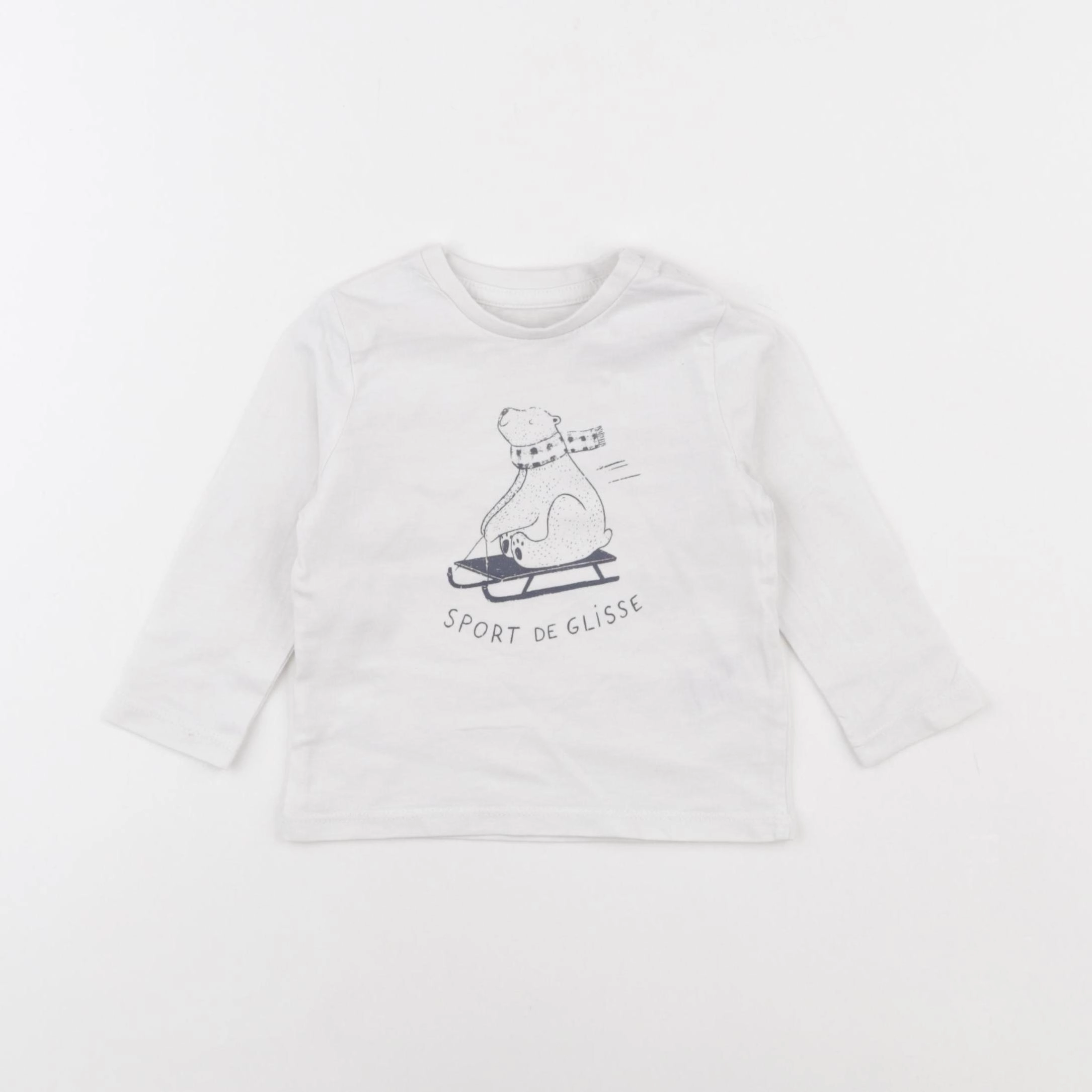Vertbaudet - tee-shirt blanc - 9 mois