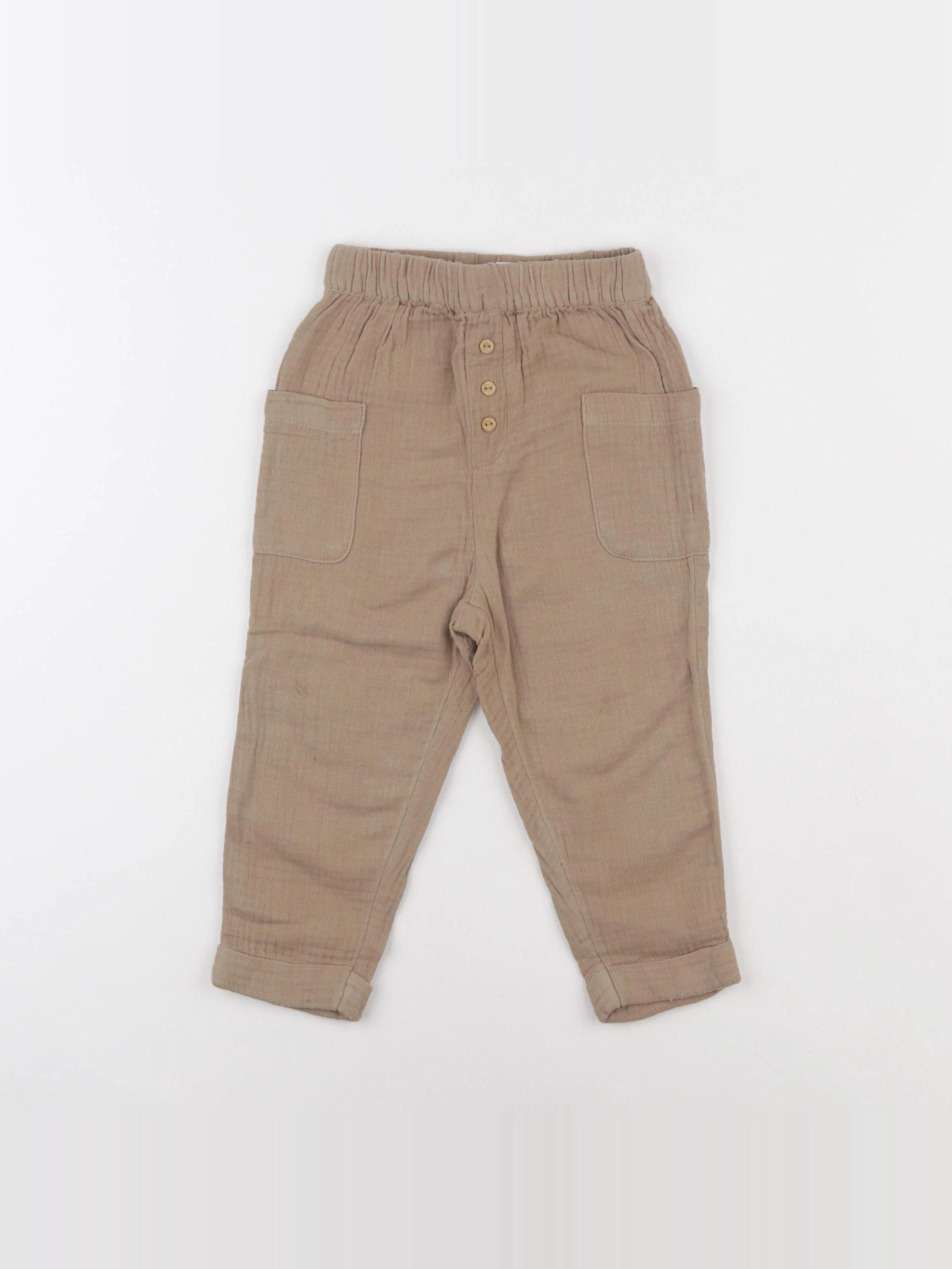 Vertbaudet - pantalon marron - 24 mois