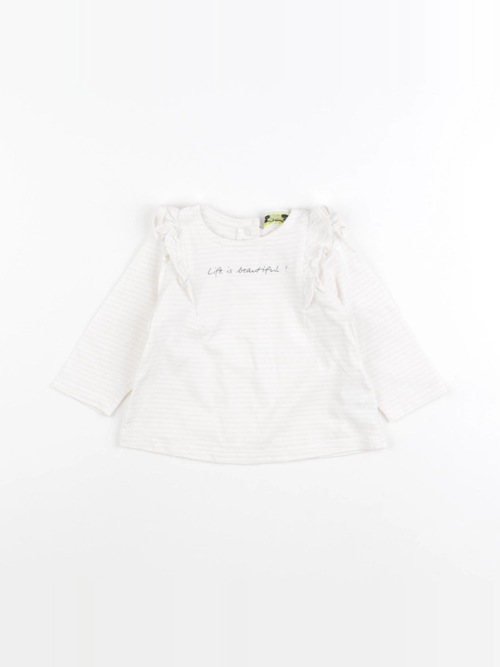 Tape à l'oeil - tee-shirt blanc - 6 mois