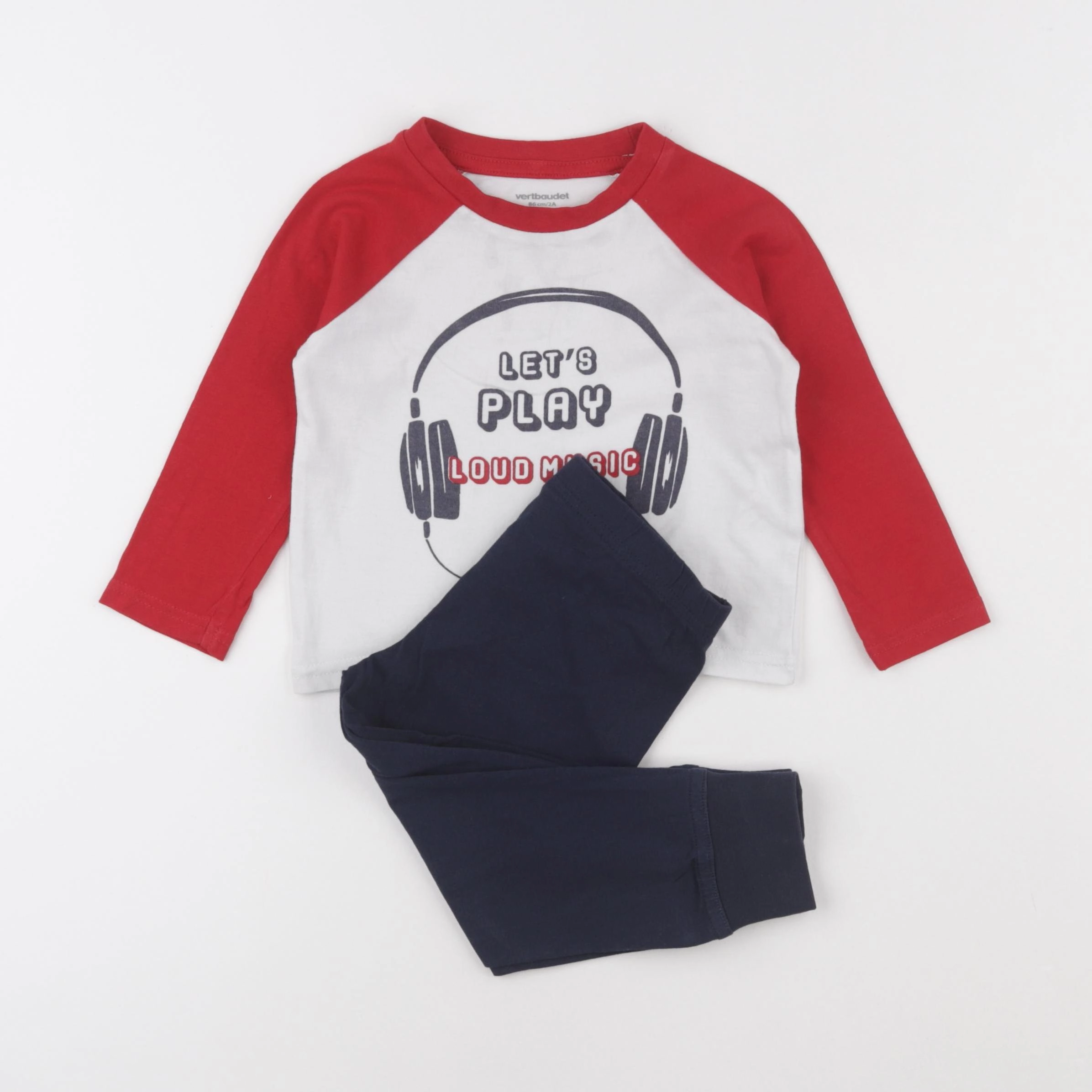 Vertbaudet - pyjama coton multicolore - 2 ans