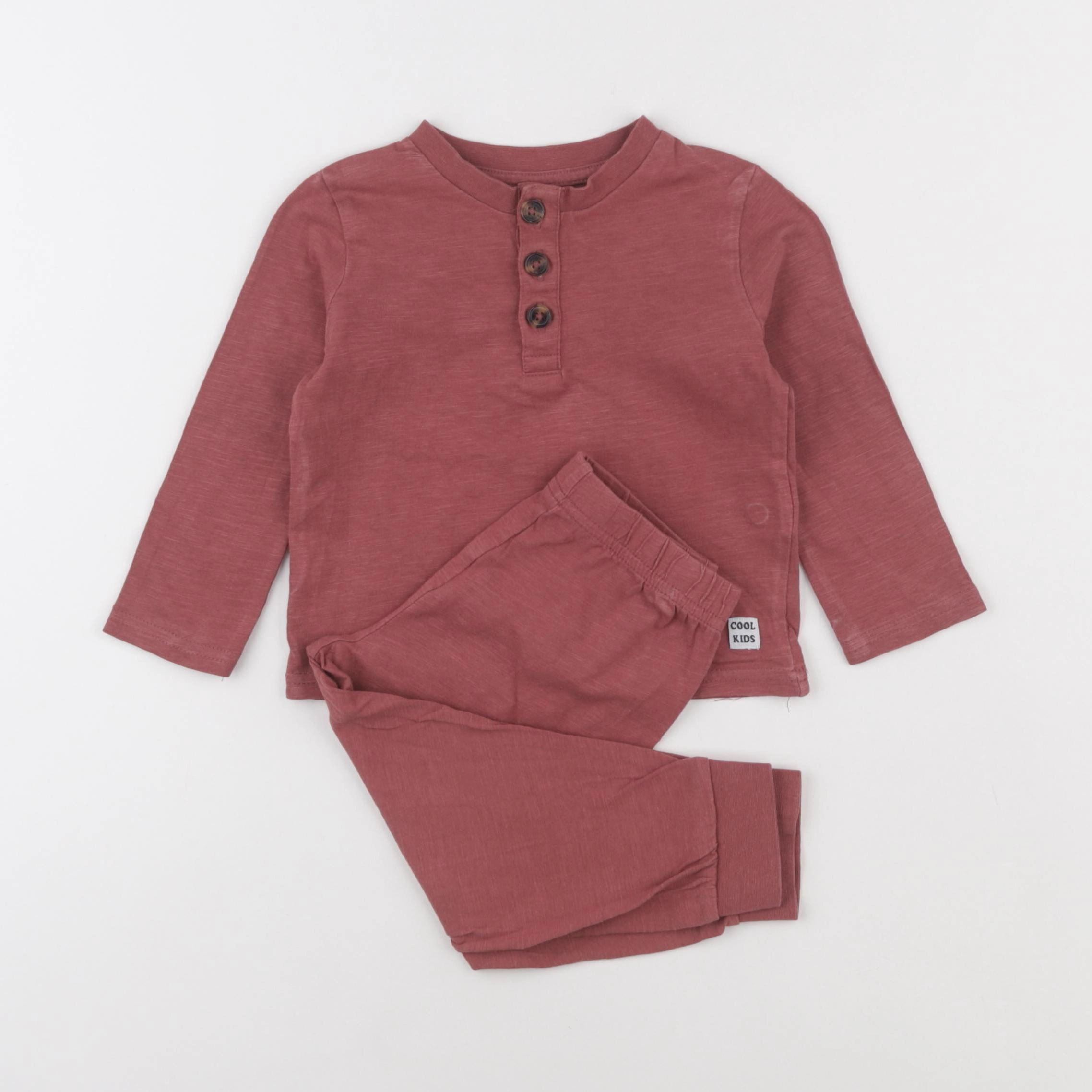 Vertbaudet - pyjama coton rose - 2 ans