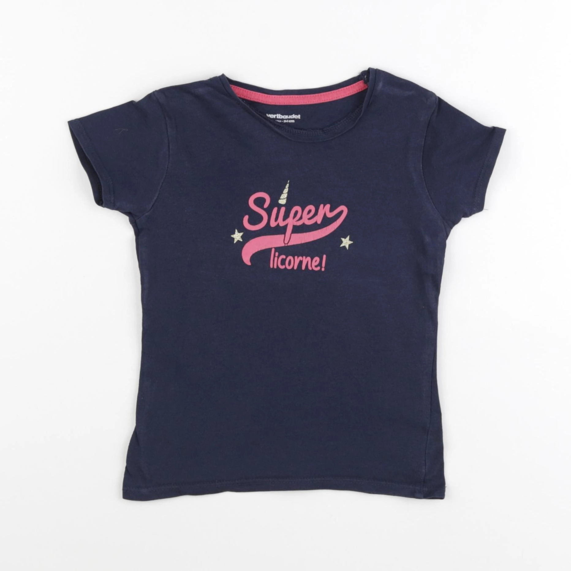 Vertbaudet - tee-shirt bleu - 3 ans