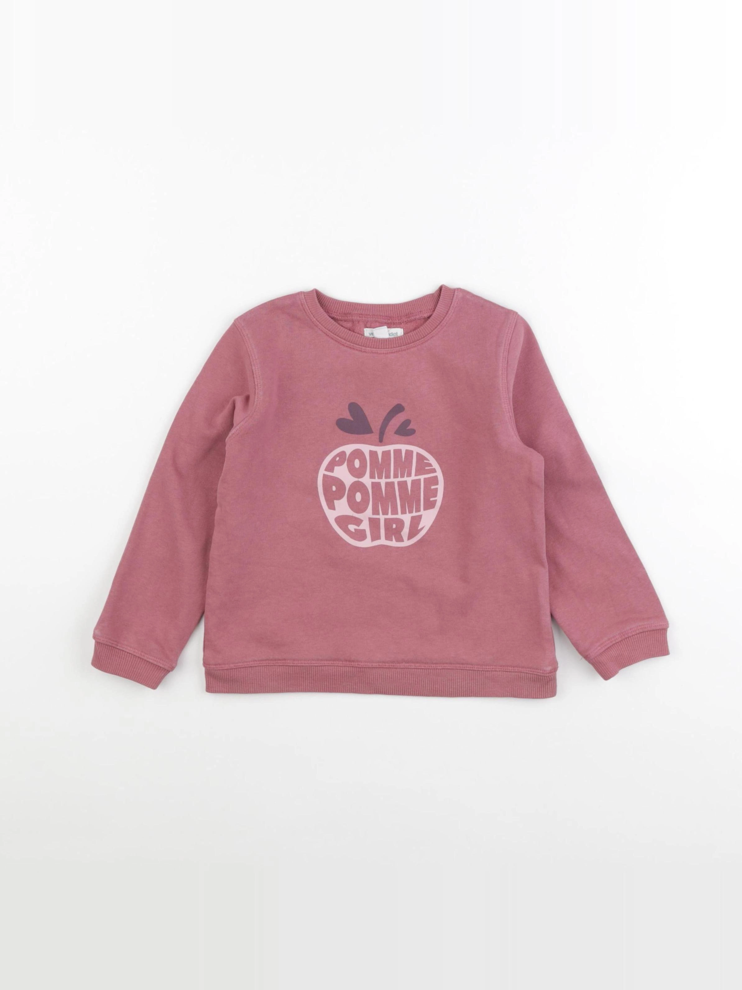 Vertbaudet - sweat rose - 3 ans