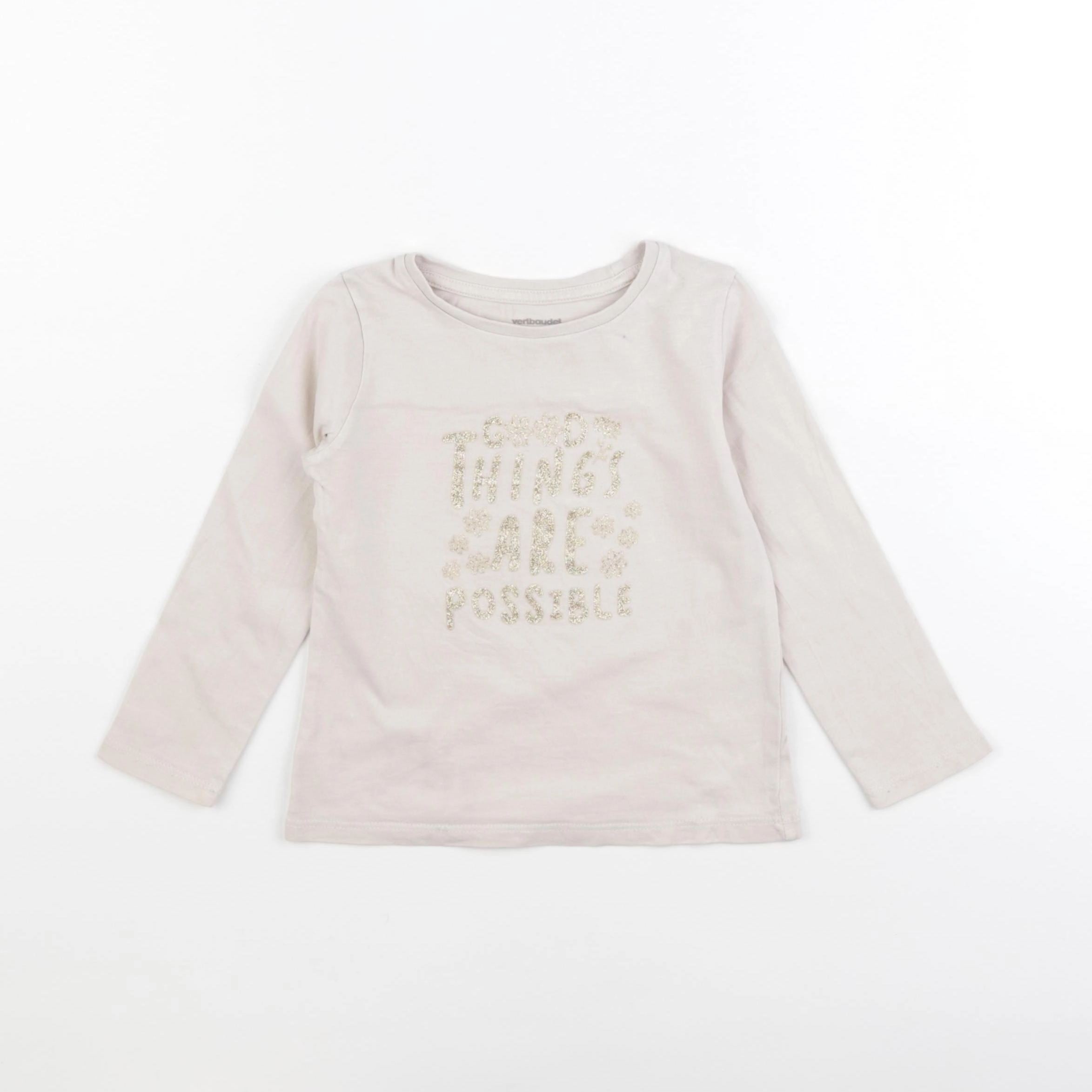Vertbaudet - tee-shirt beige - 3 ans