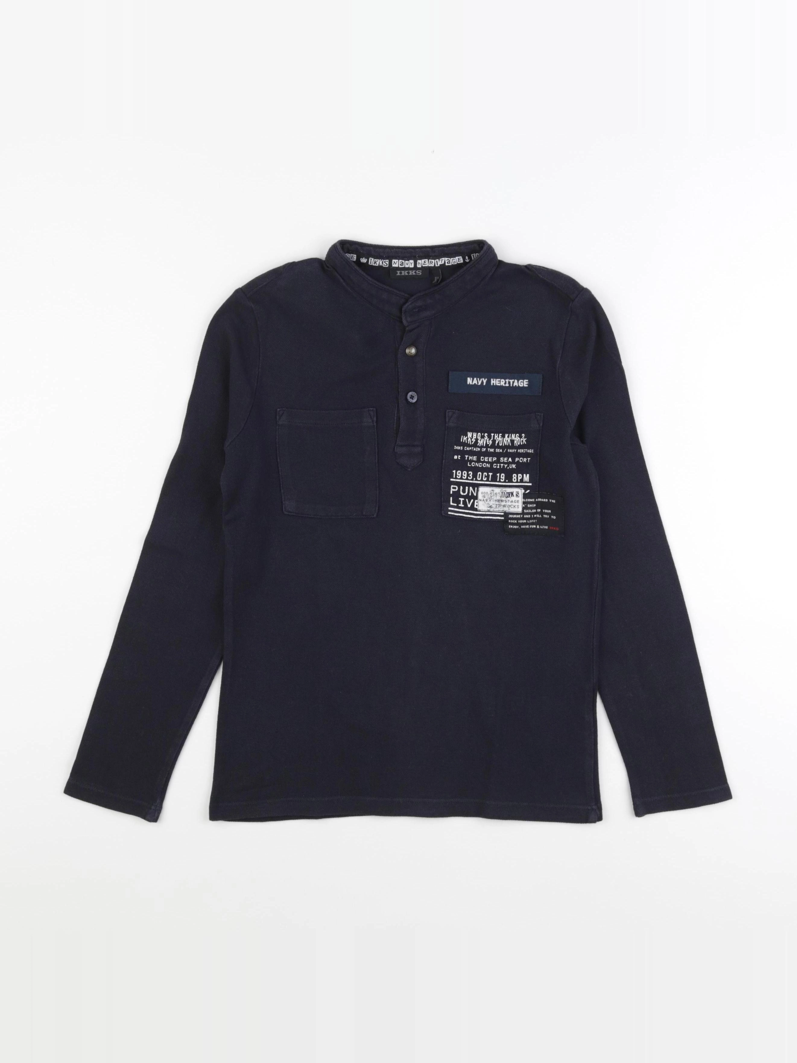 IKKS - polo imprimé au dos noir - 8 ans