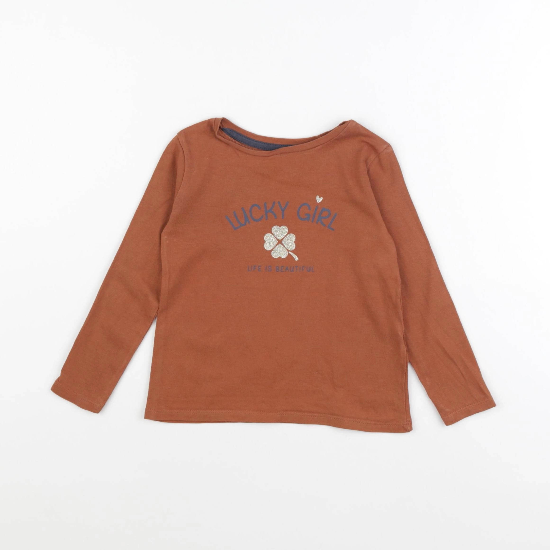Vertbaudet - tee-shirt marron - 3 ans