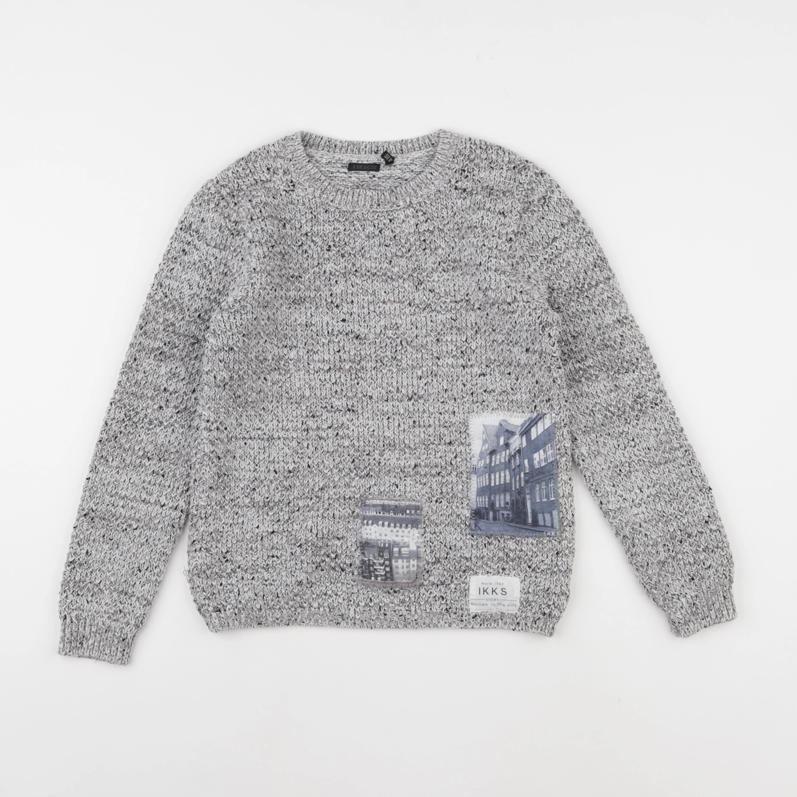 IKKS - pull gris - 8 ans
