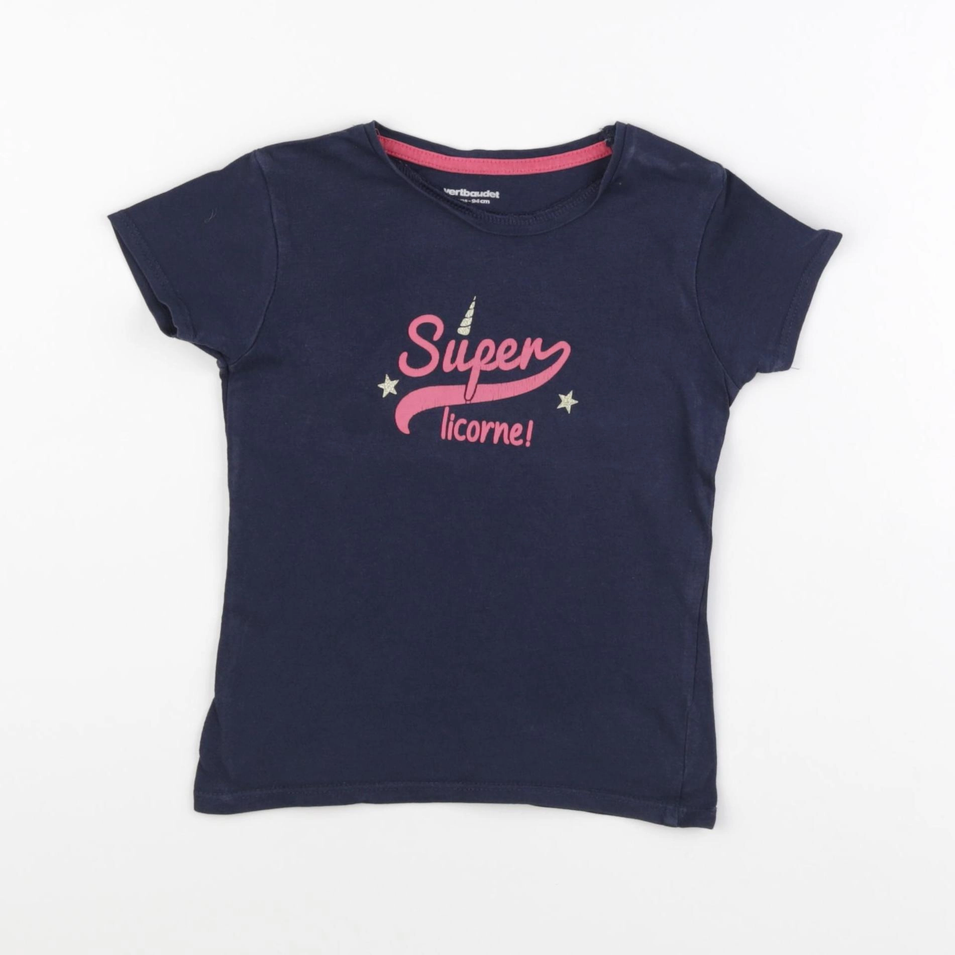 Vertbaudet - tee-shirt bleu - 3 ans