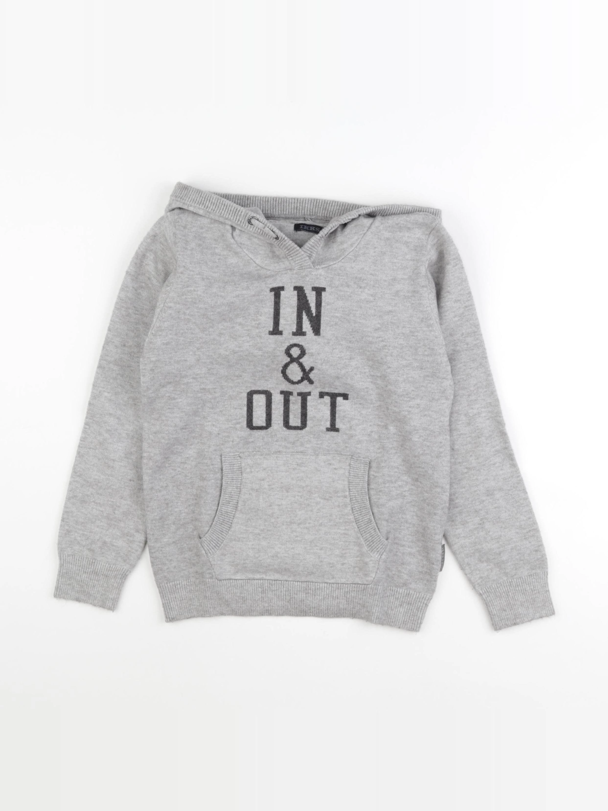IKKS - pull gris - 8 ans