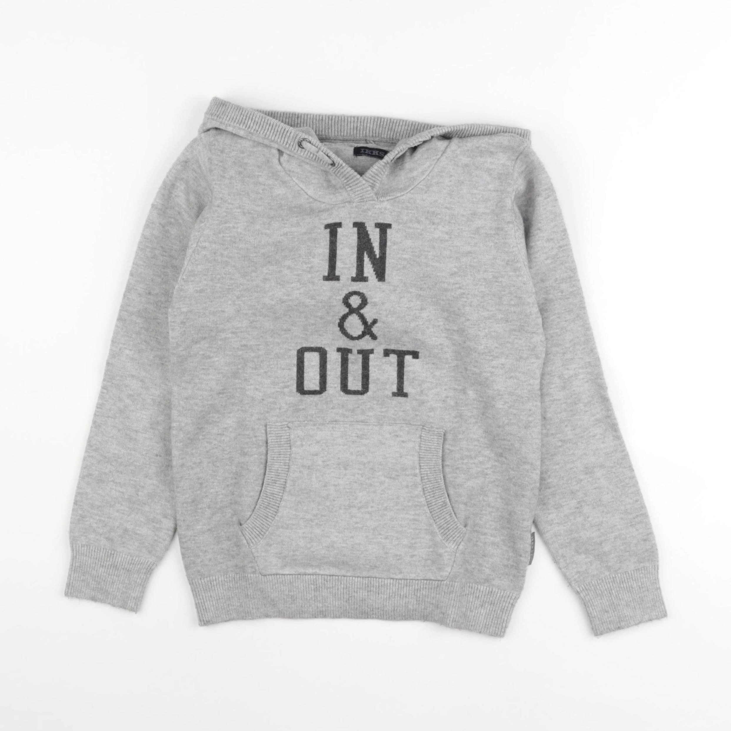 IKKS - pull gris - 8 ans