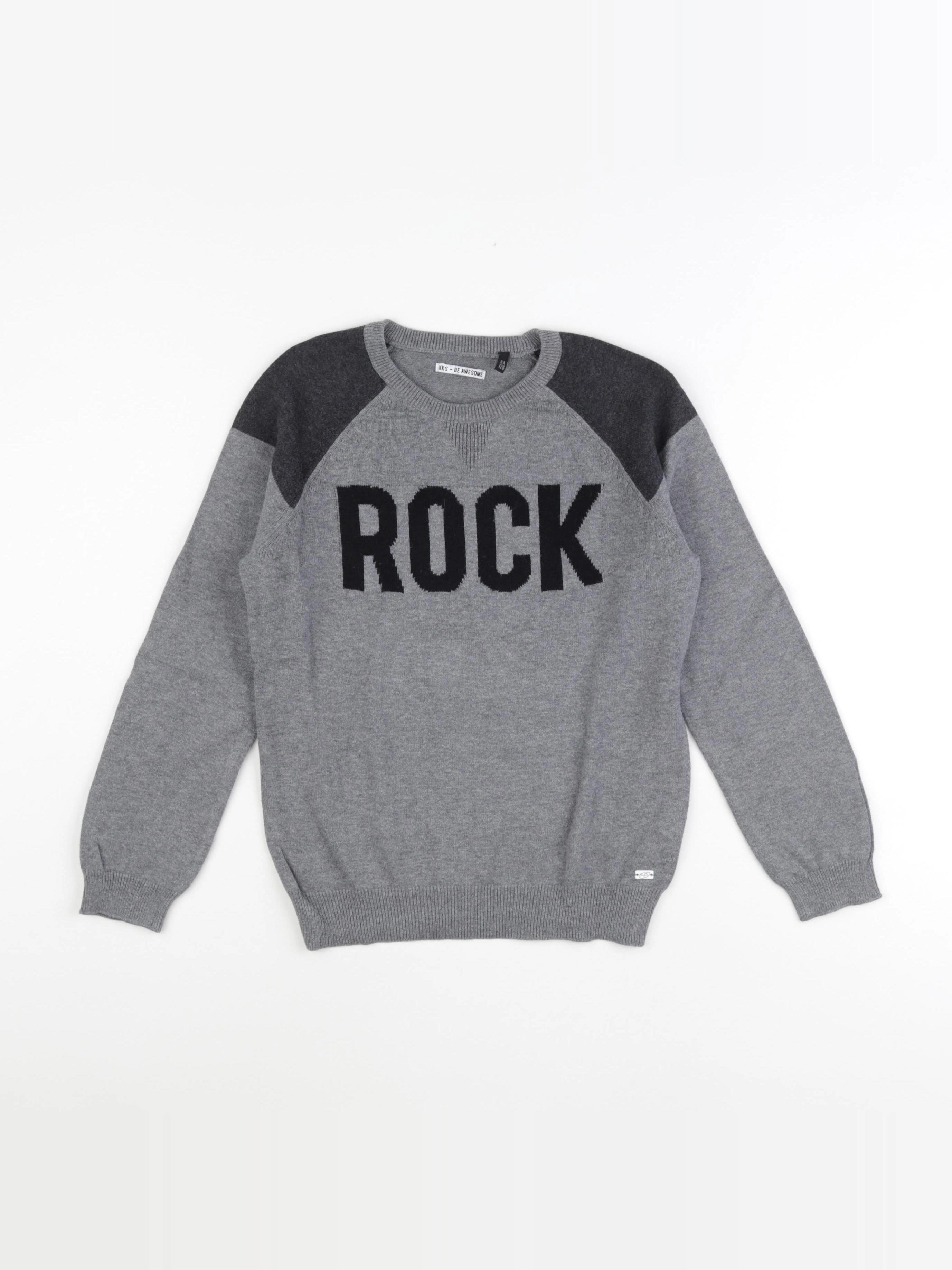 IKKS - pull gris - 8 ans