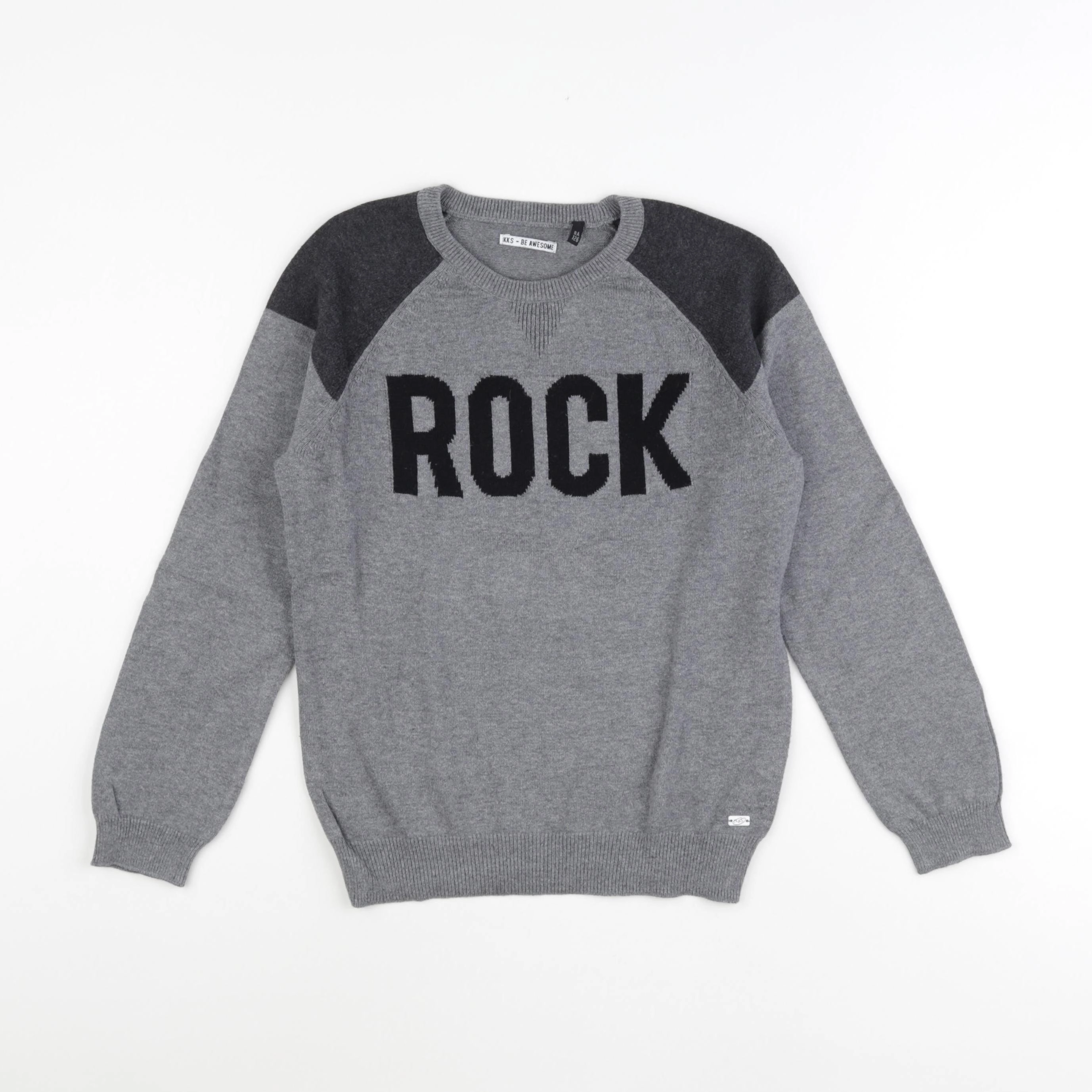 IKKS - pull gris - 8 ans