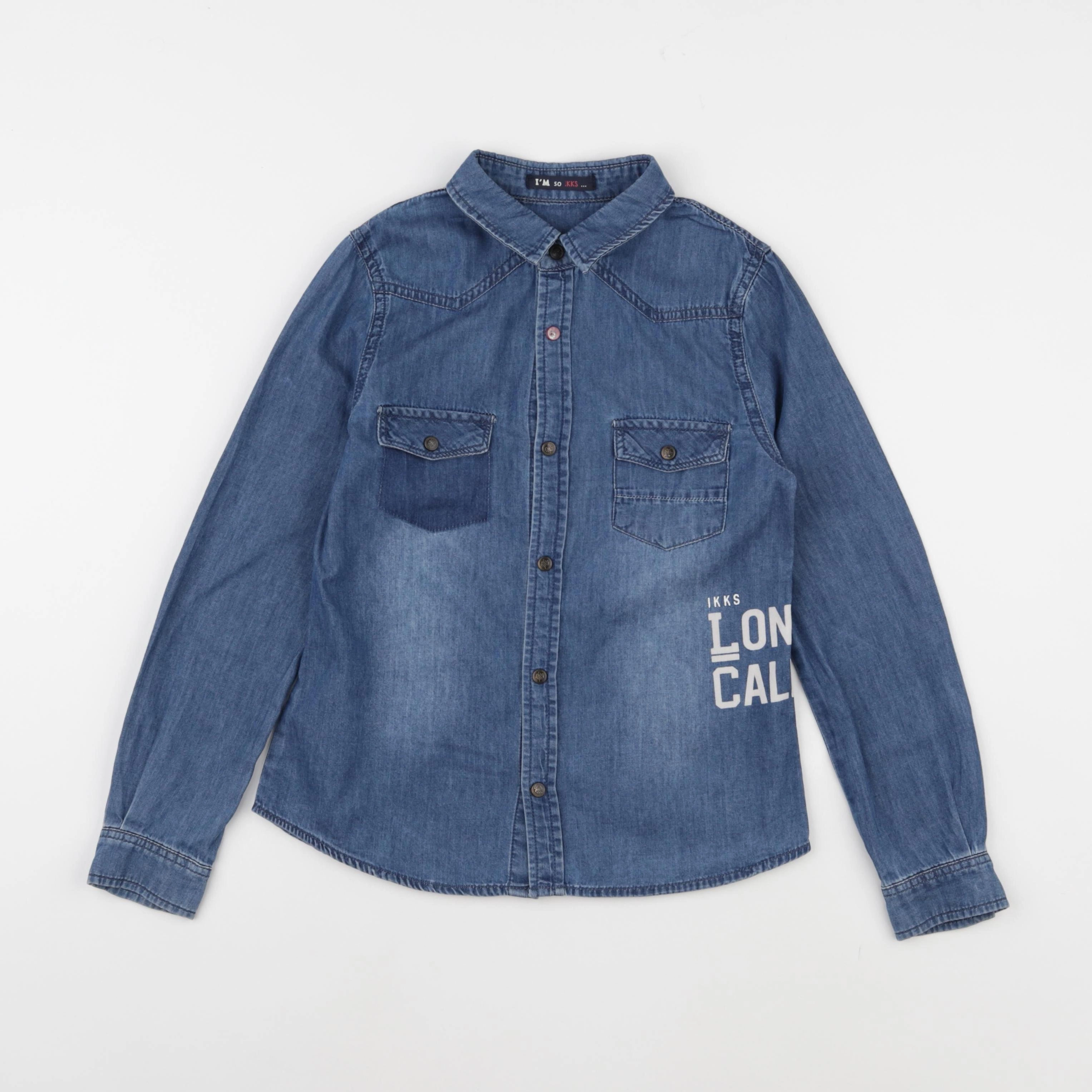 IKKS - chemise bleu - 8 ans