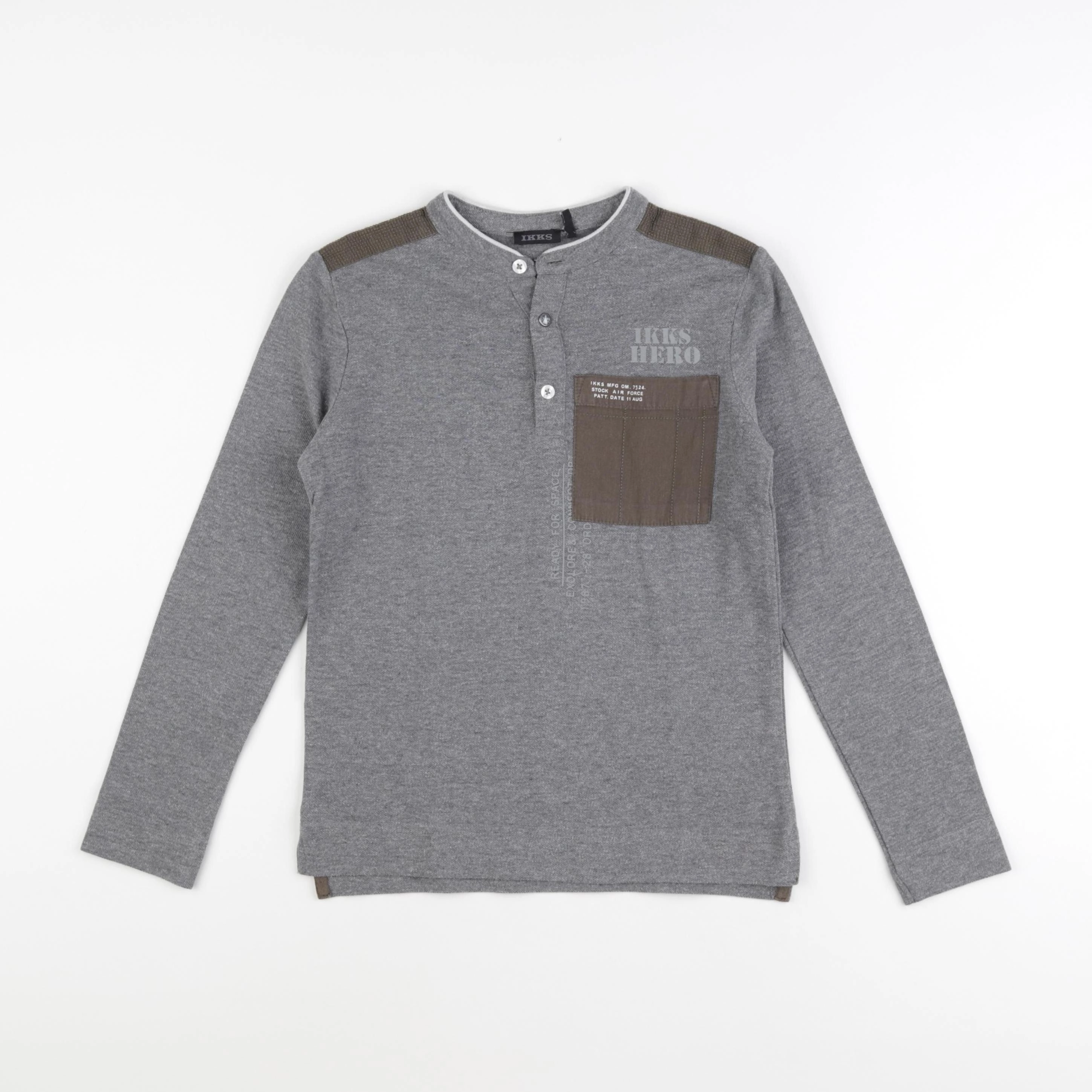 IKKS - polo gris - 8 ans