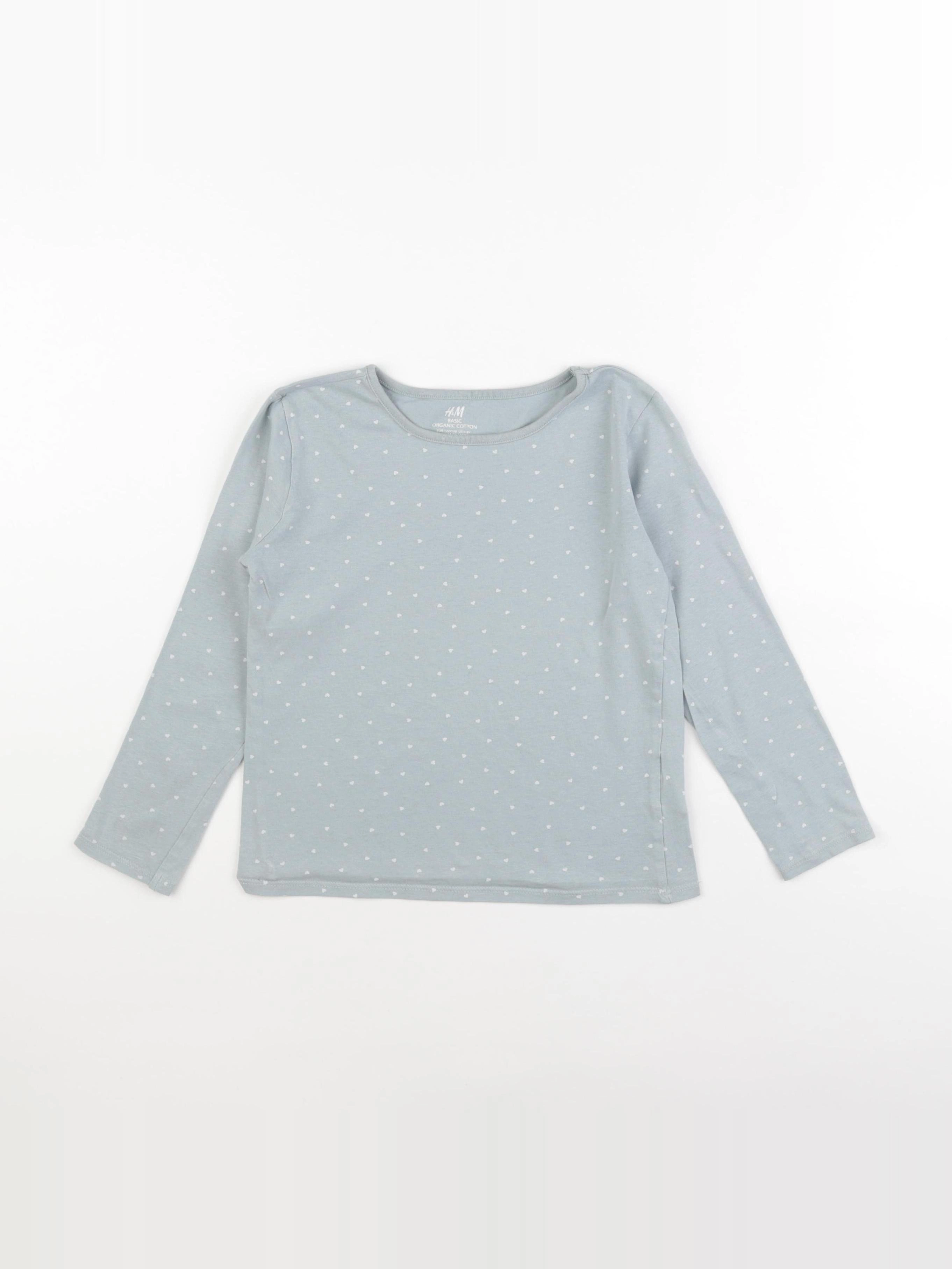 H&M - tee-shirt bleu - 6/8 ans