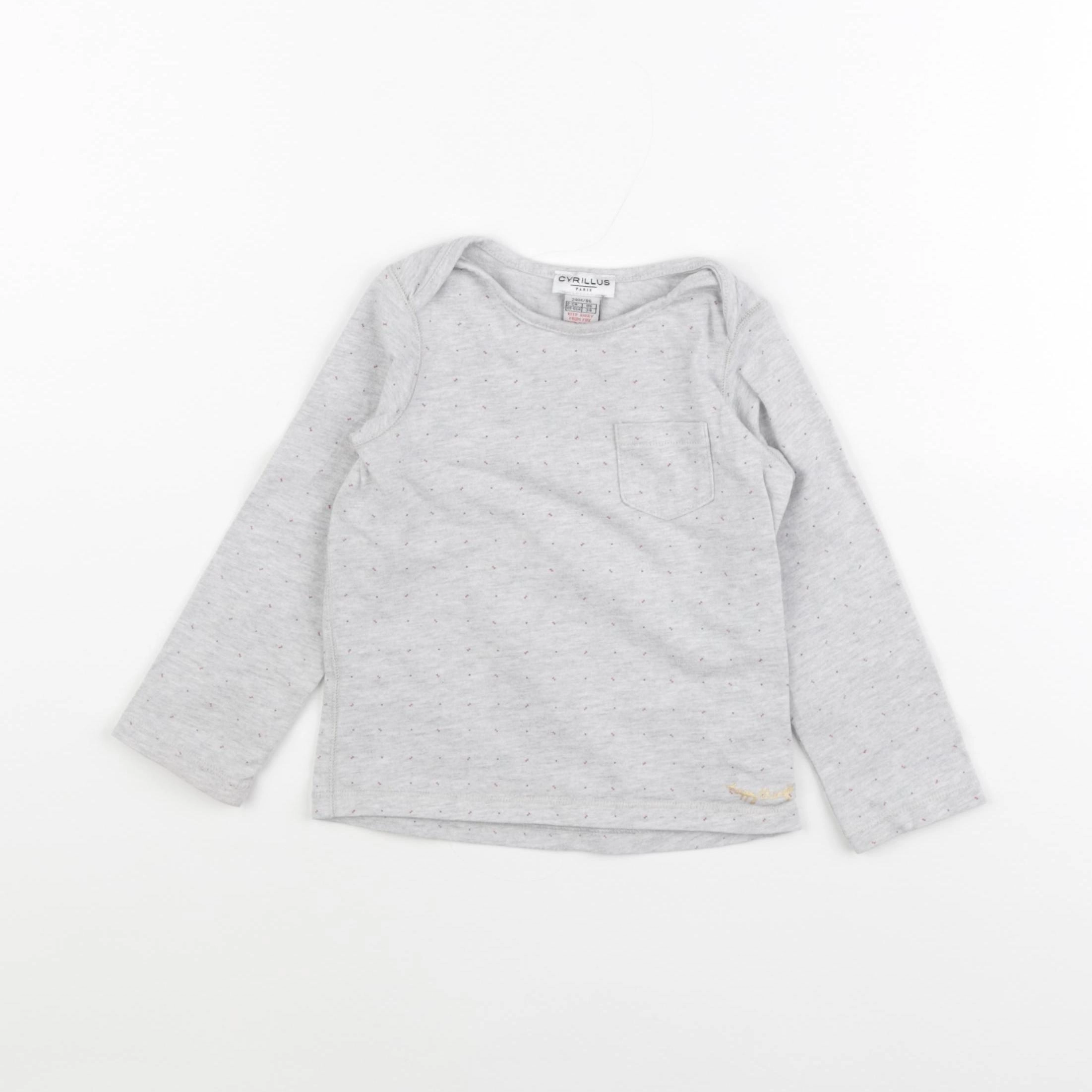 Cyrillus - tee-shirt gris - 24 mois