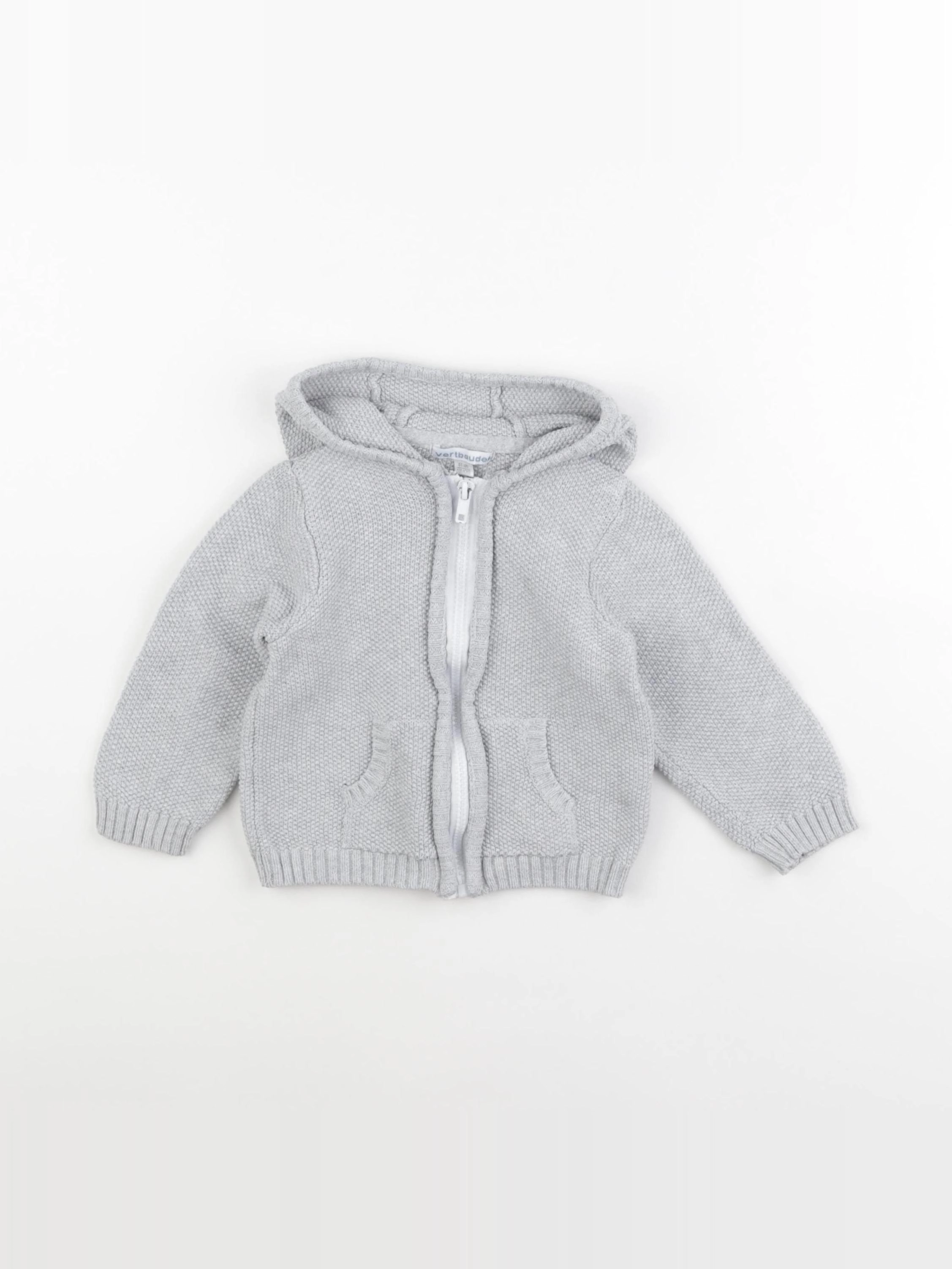 Vertbaudet - gilet gris - 18 mois