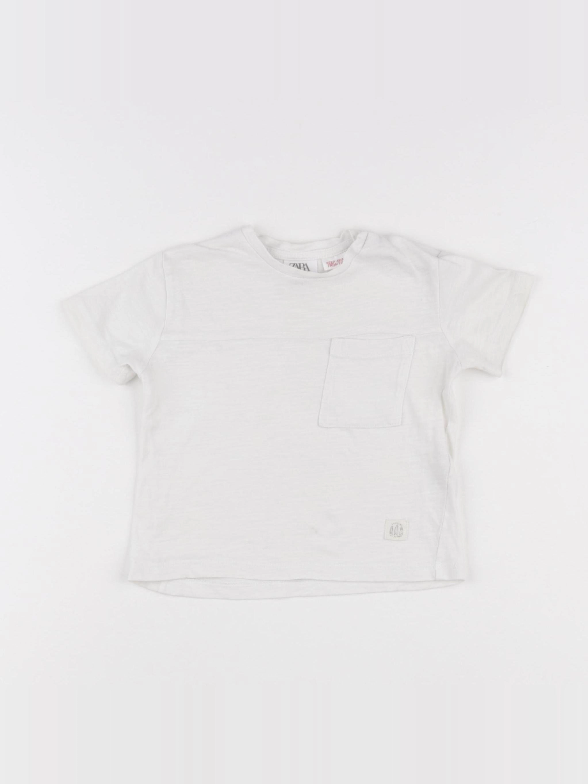 Zara - tee-shirt blanc - 6/9 mois