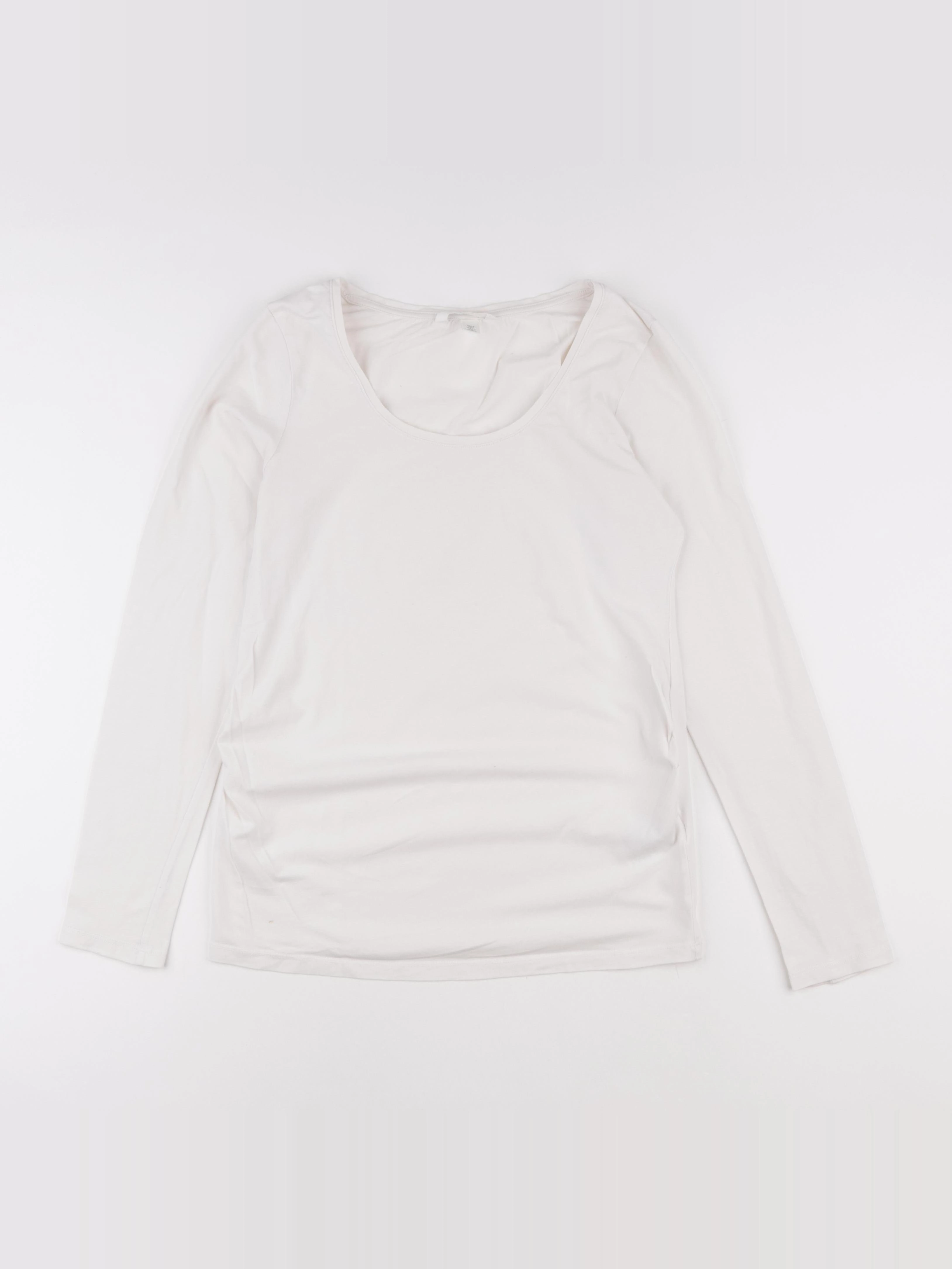 H&M - tee-shirt grossesse blanc - 36 à 38