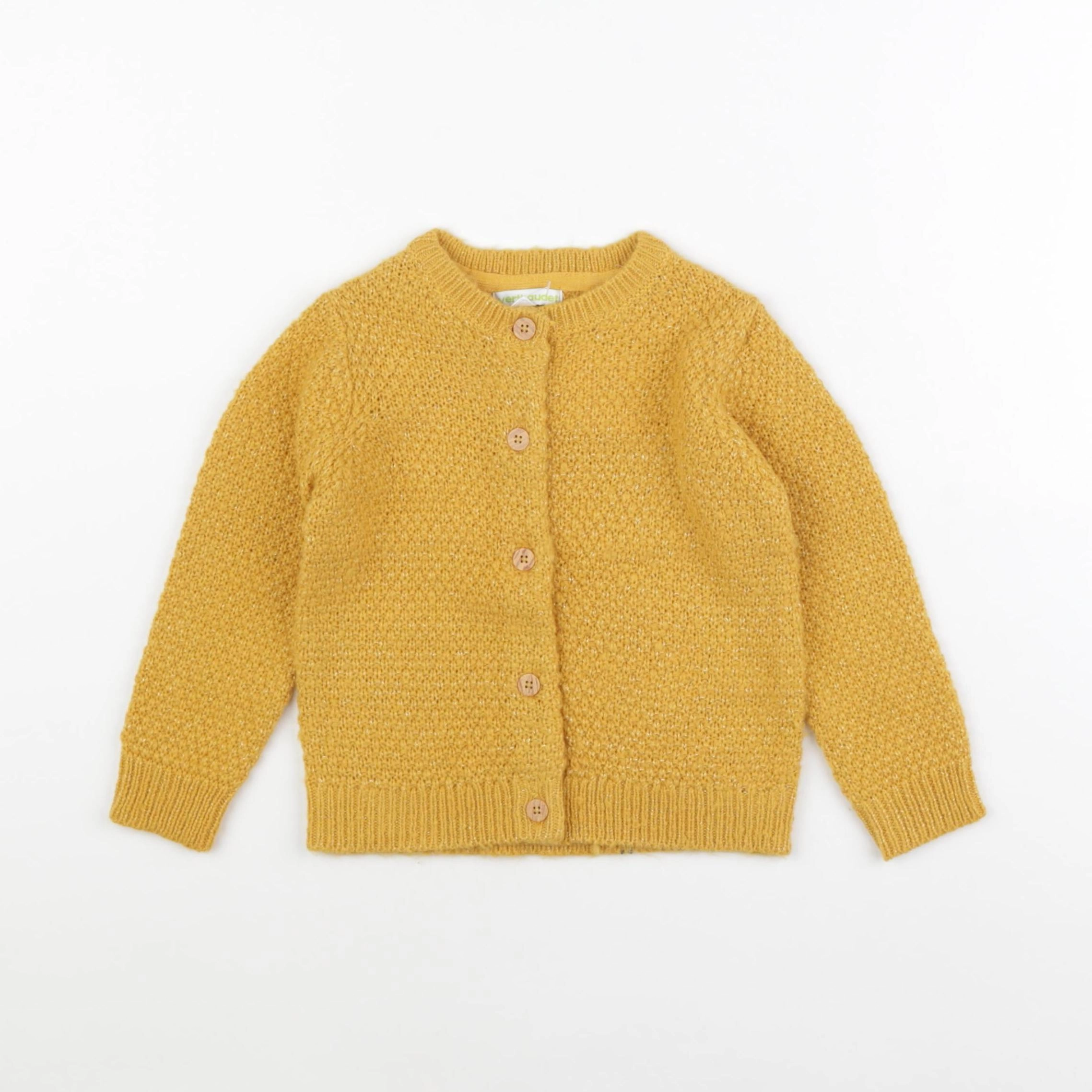 Vertbaudet - gilet jaune - 2 ans