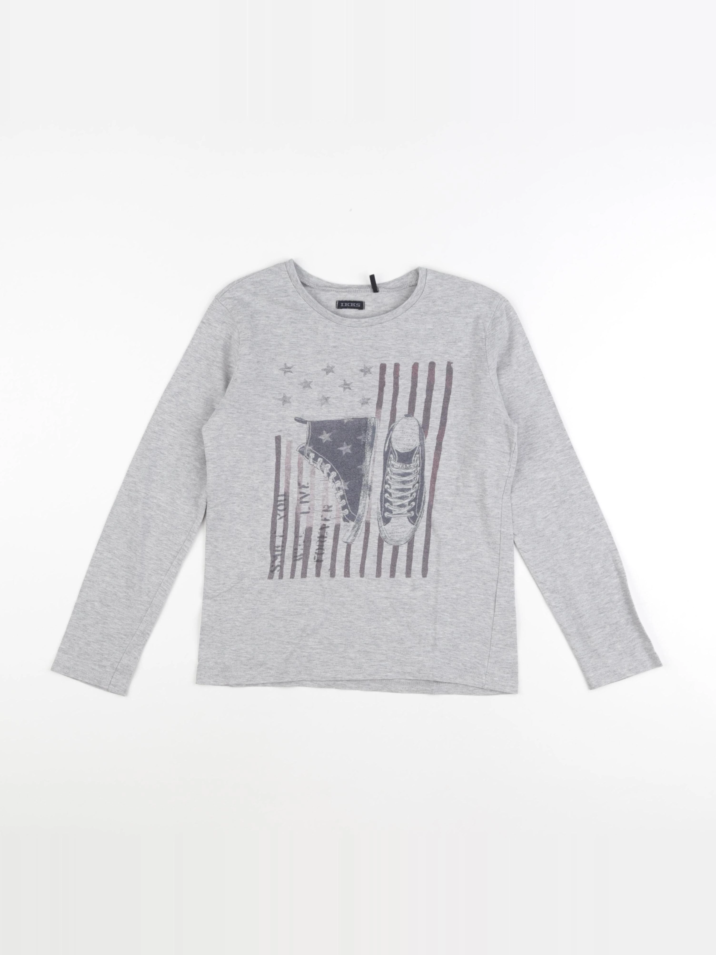 IKKS - tee-shirt gris - 8 ans