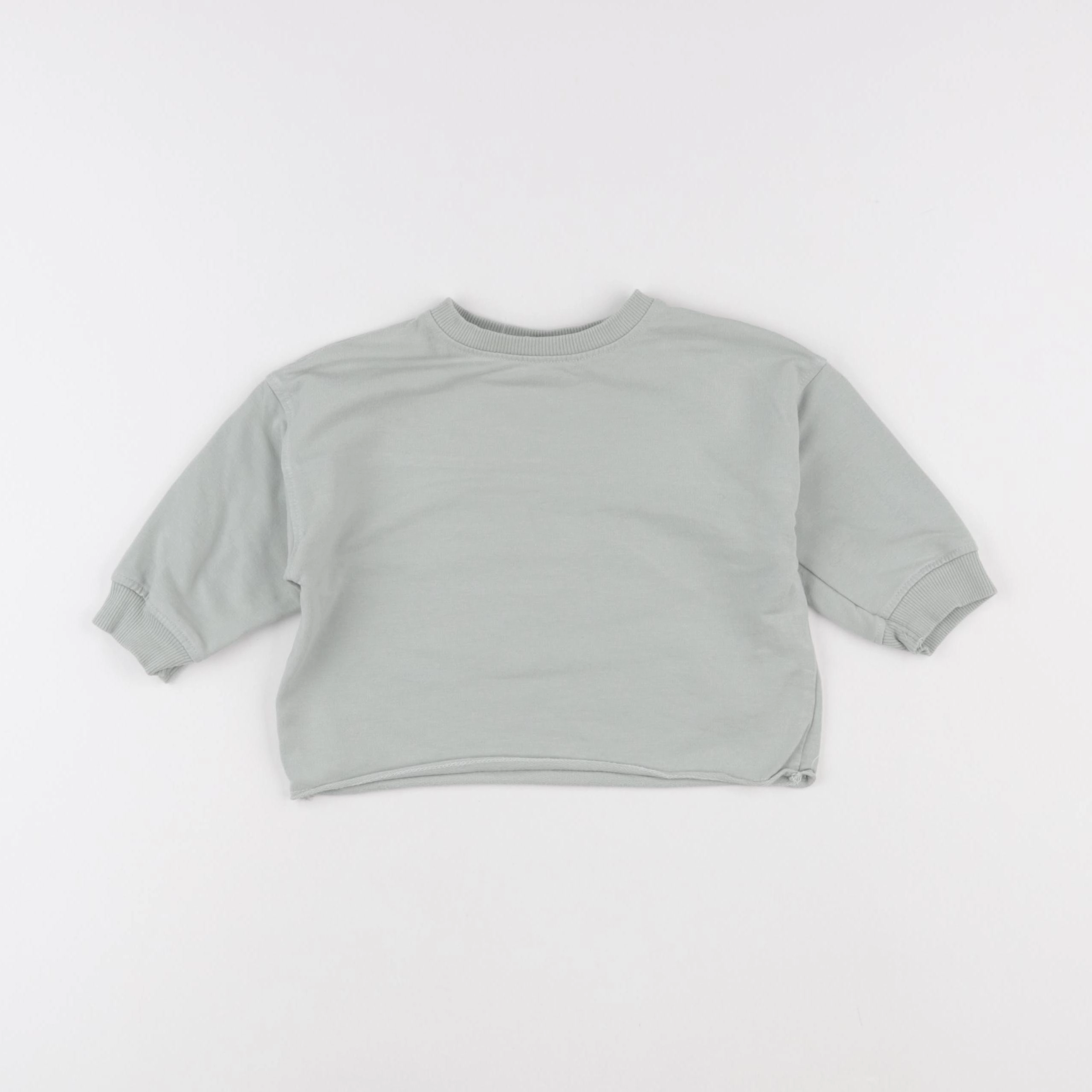 Zara - sweat bleu - 6/9 mois