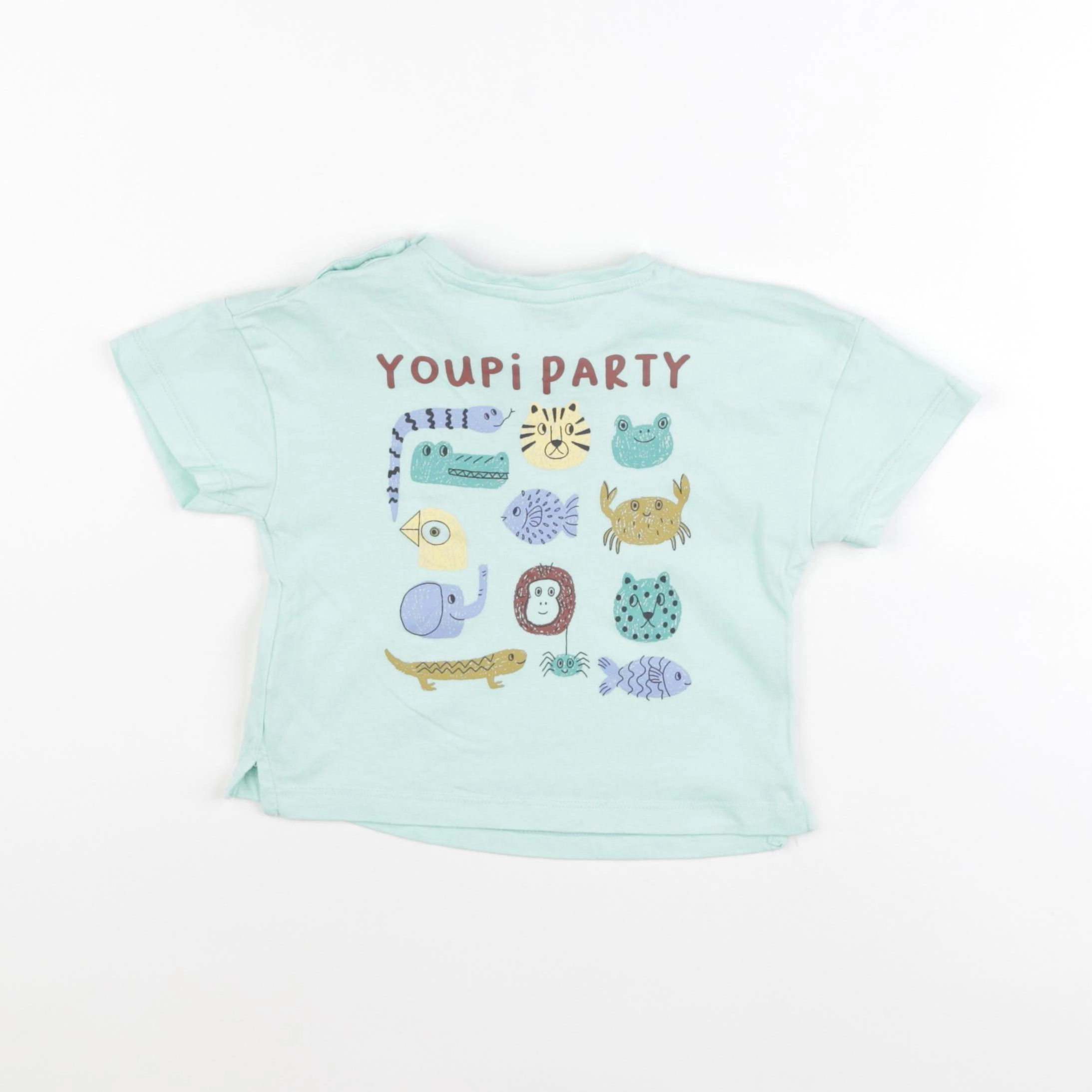 Tape à l'oeil - tee-shirt imprimé au dos bleu - 24 mois