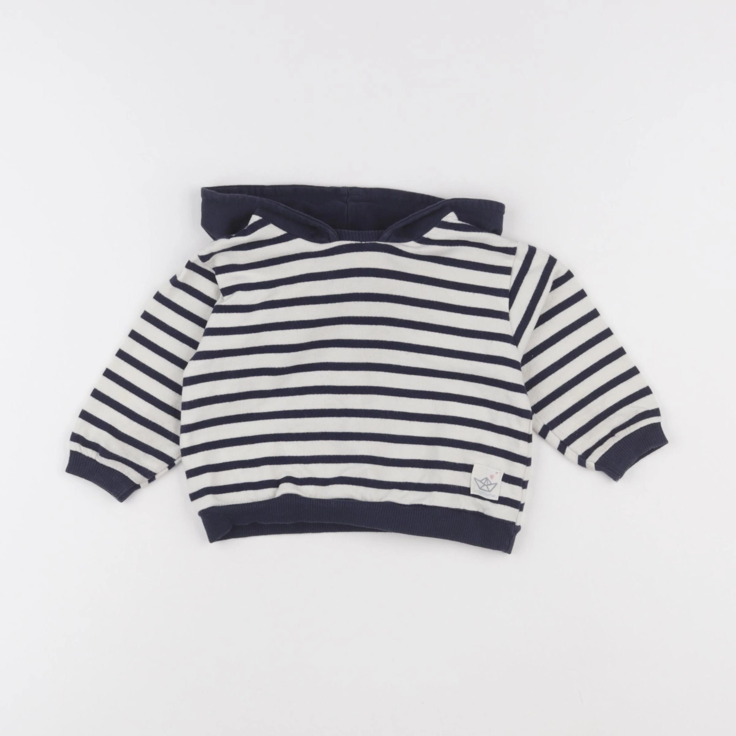 Zara - sweat bleu - 6/12 mois