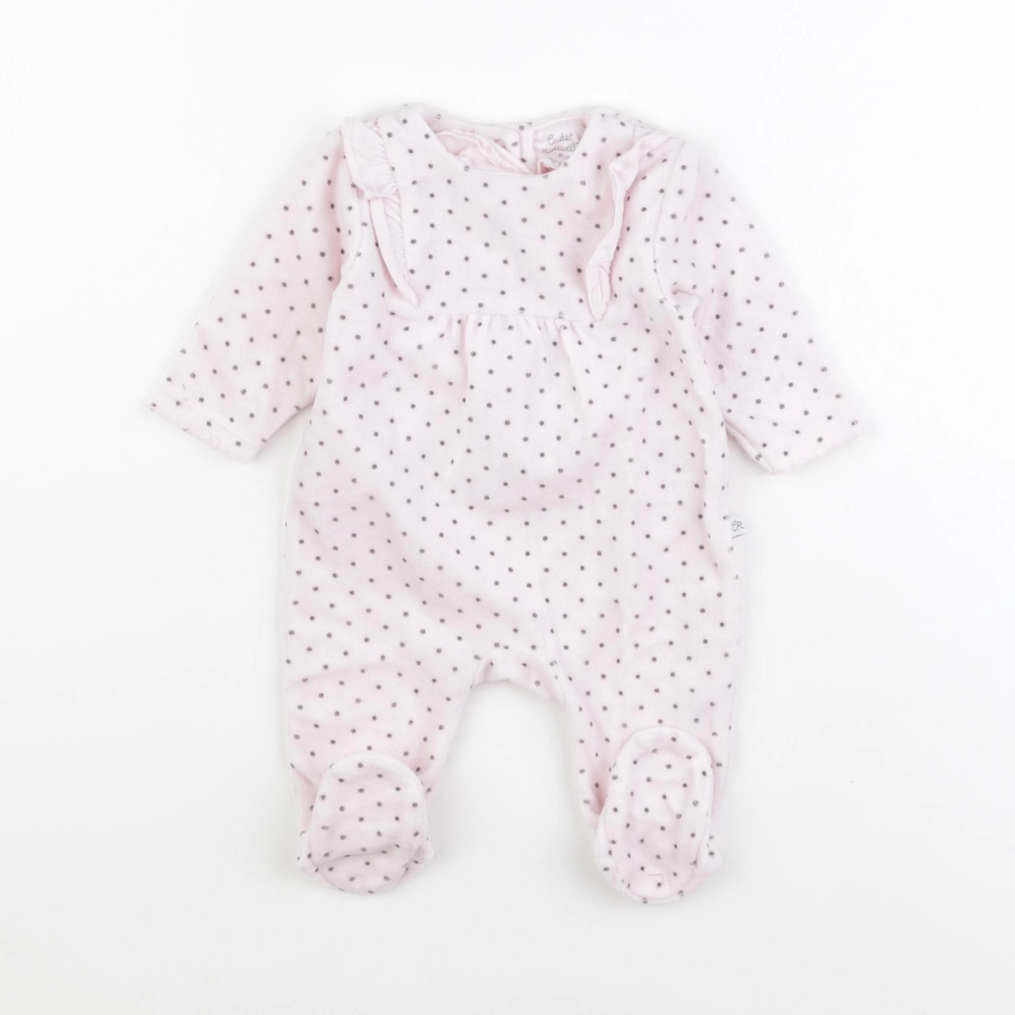 Cadet Rousselle - pyjama velours rose - 1 mois