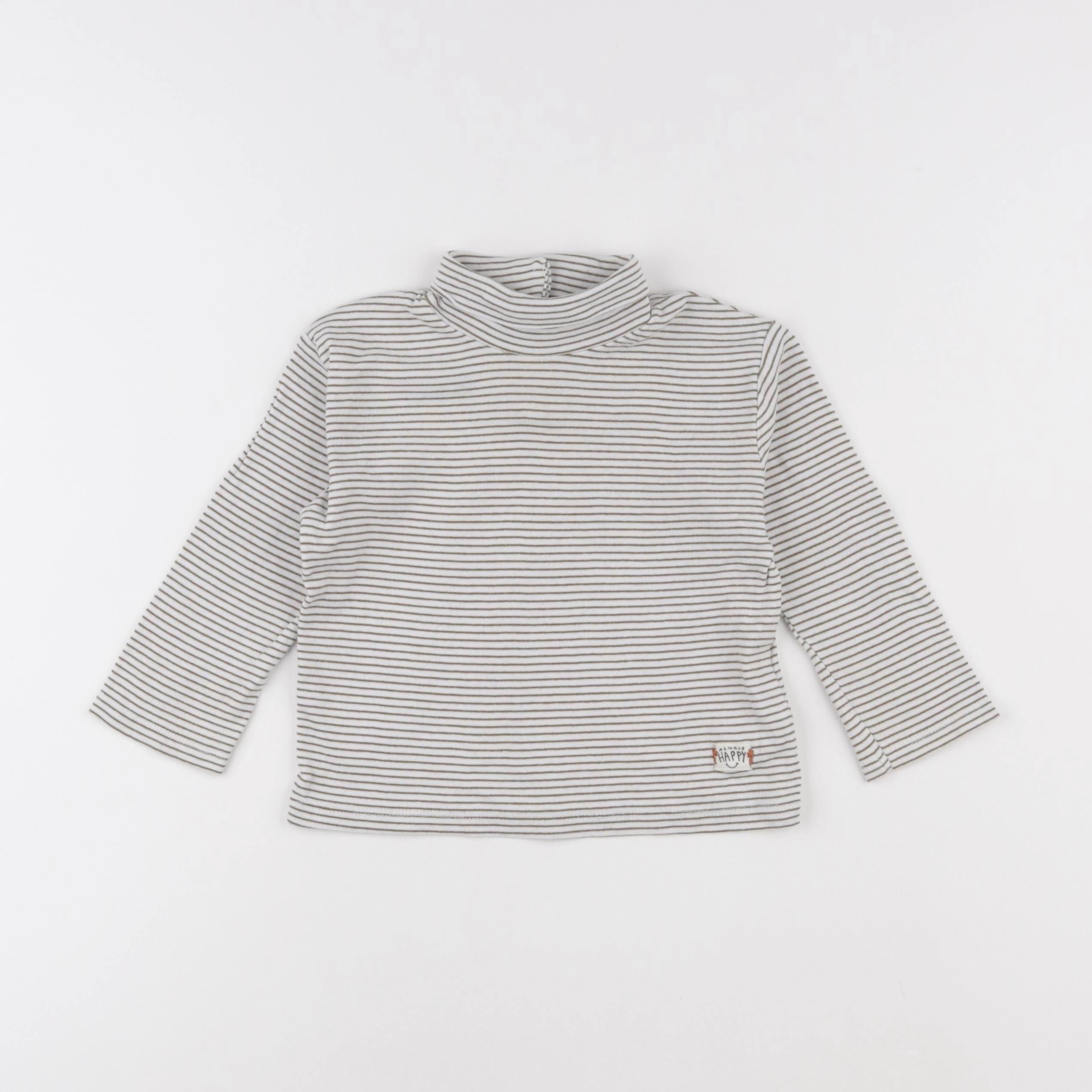 Zara - sous-pull vert - 12/18 mois