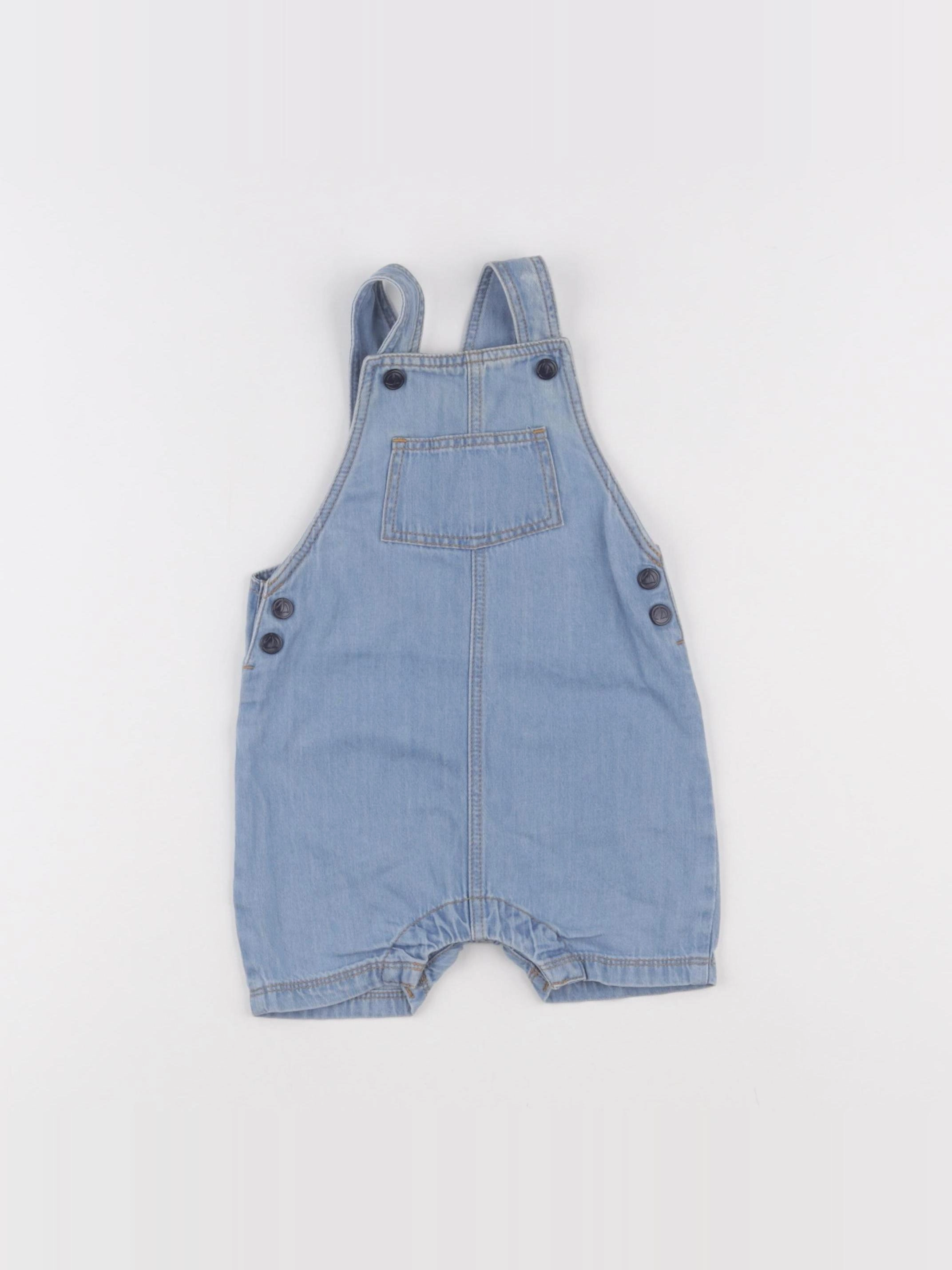 Petit Bateau - salopette bleu - 6 mois