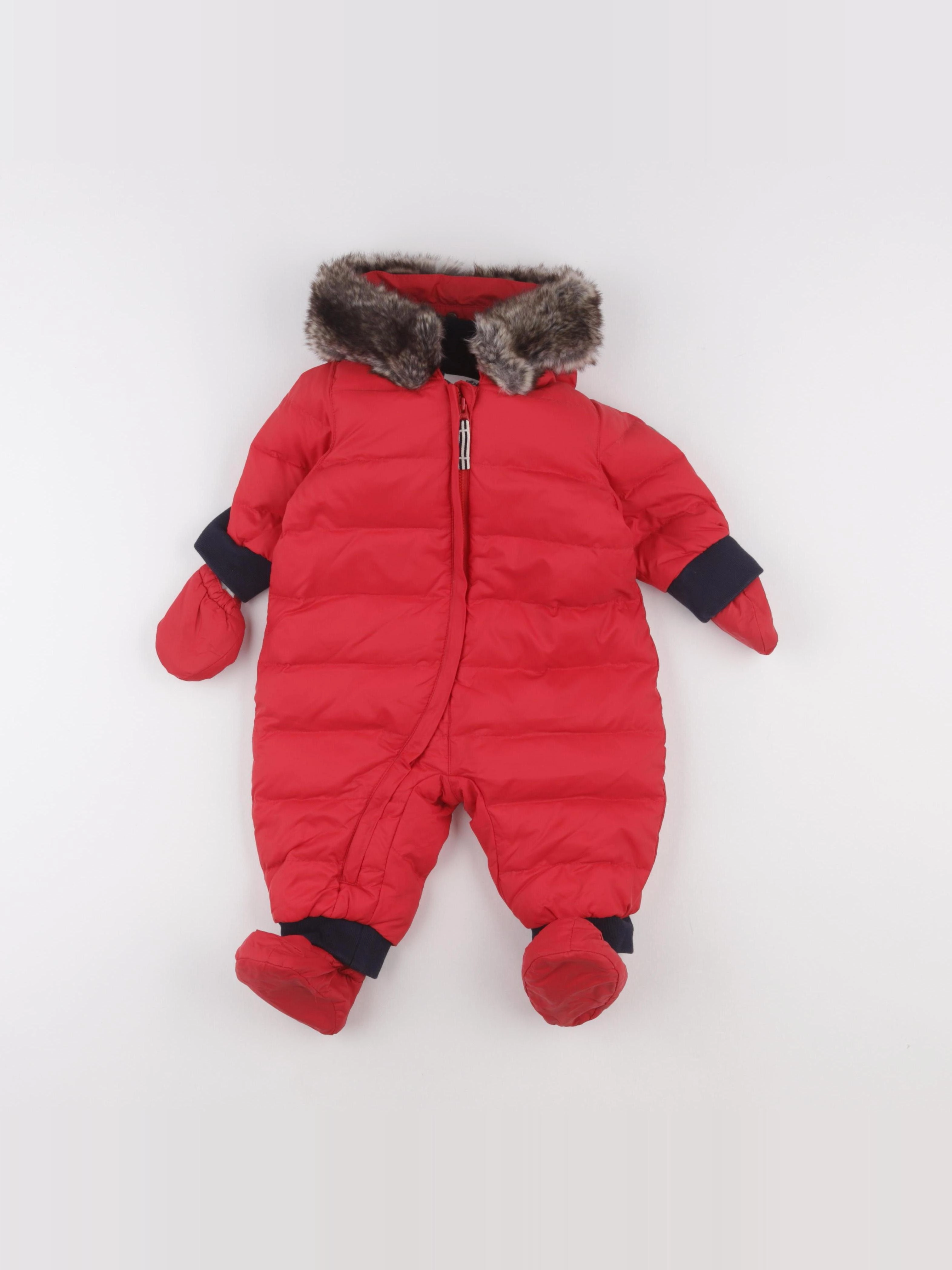 Petit Bateau - combi-pilote rouge - 6 mois