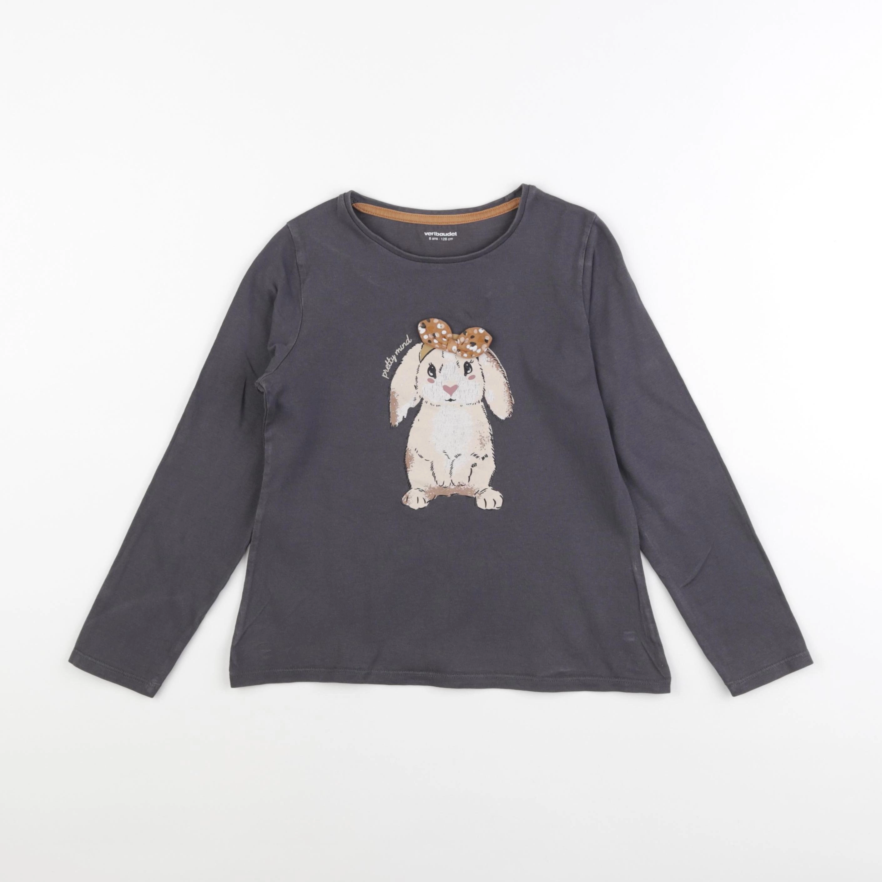 Vertbaudet - tee-shirt gris - 8 ans