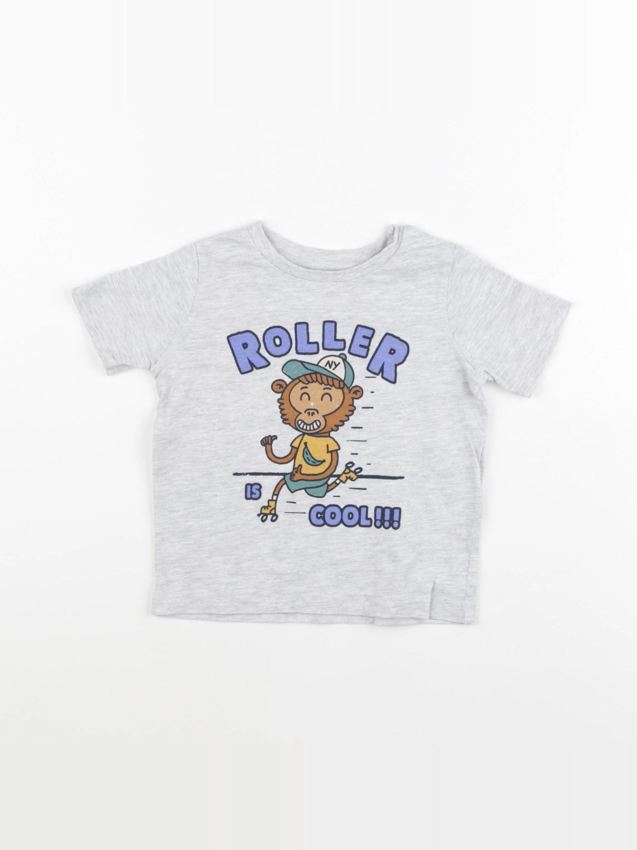 Vertbaudet - tee-shirt gris - 2 ans