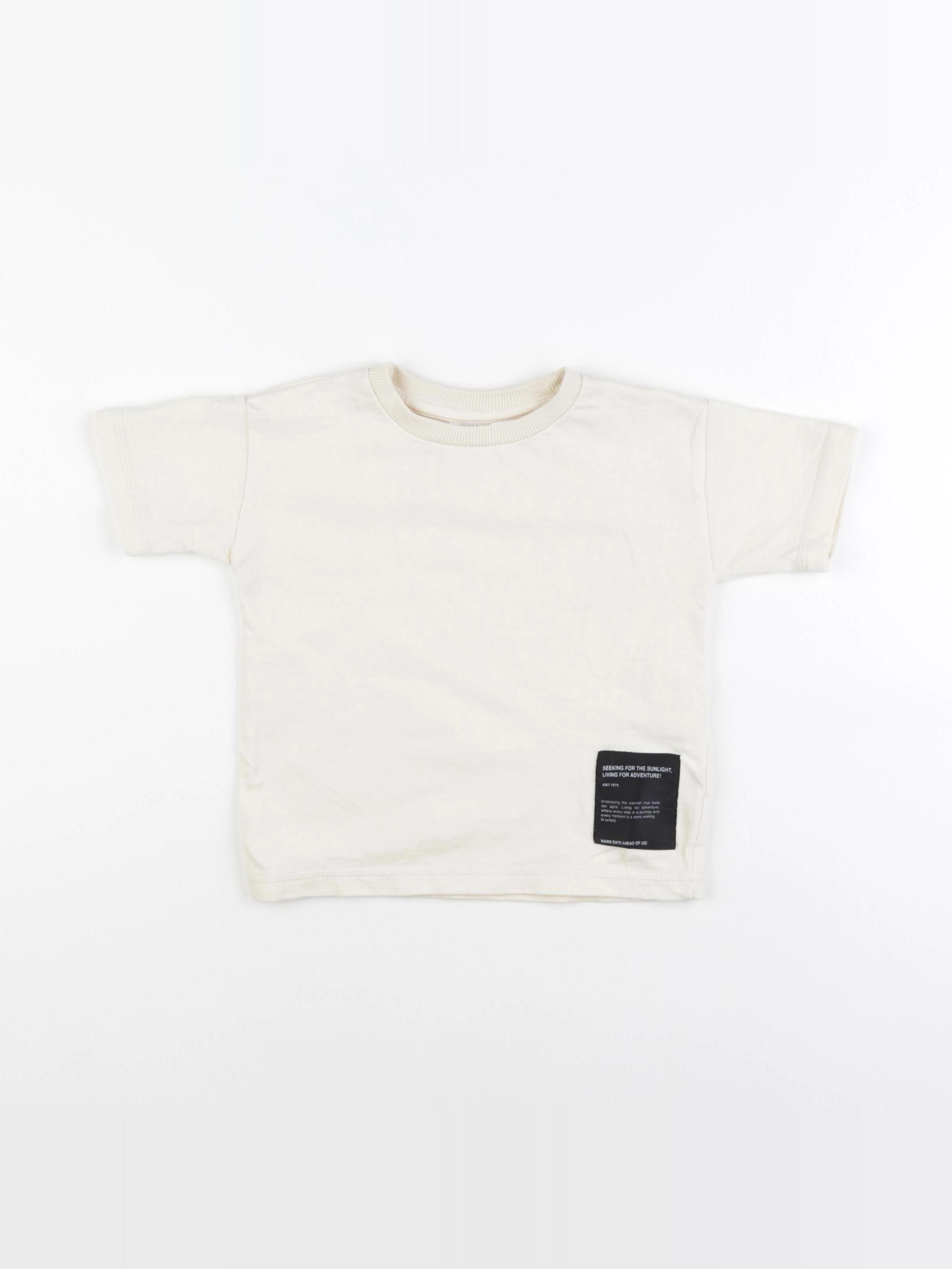 Zara - tee-shirt beige - 1 an à 2 ans