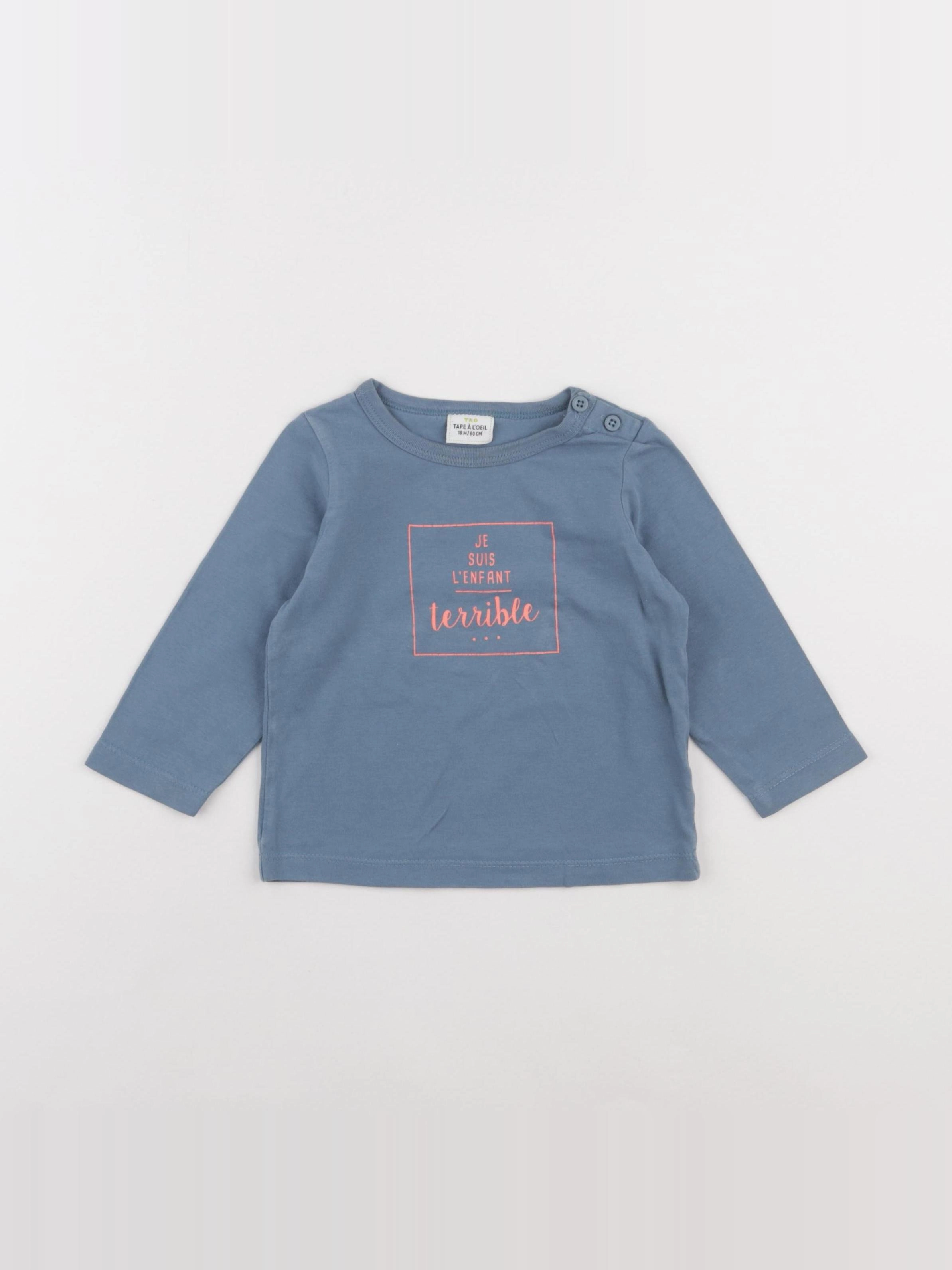 Tape à l'oeil - tee-shirt bleu - 18 mois