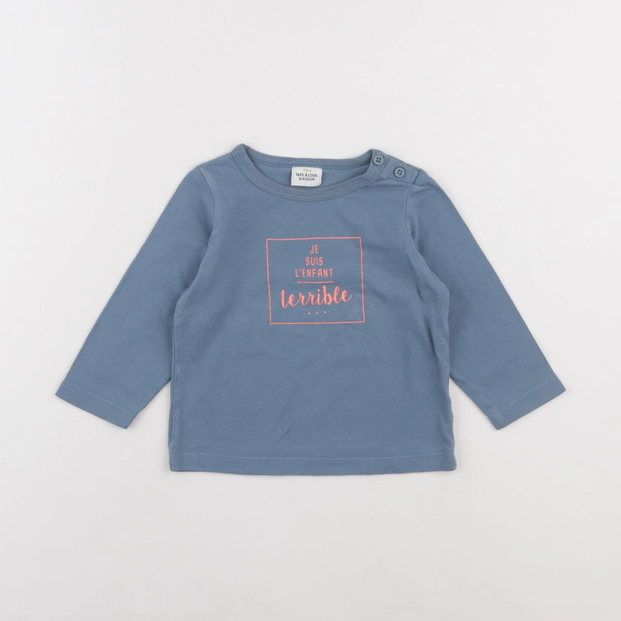 Tape à l'oeil - tee-shirt bleu - 18 mois