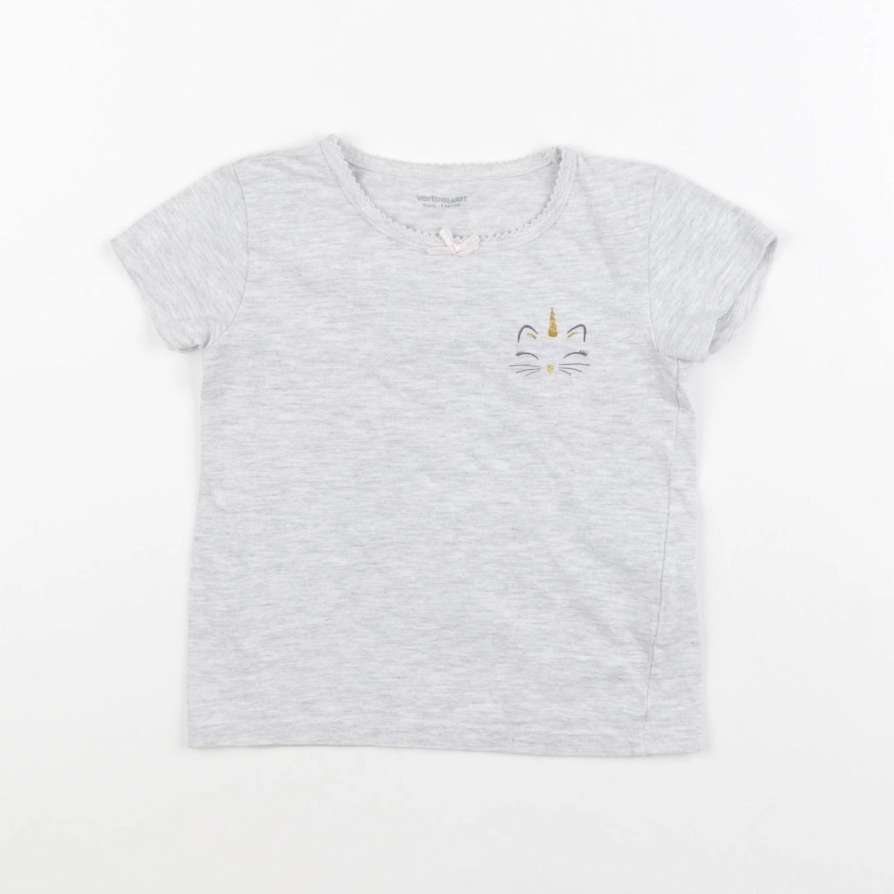Vertbaudet - maillot de corps gris - 5 ans
