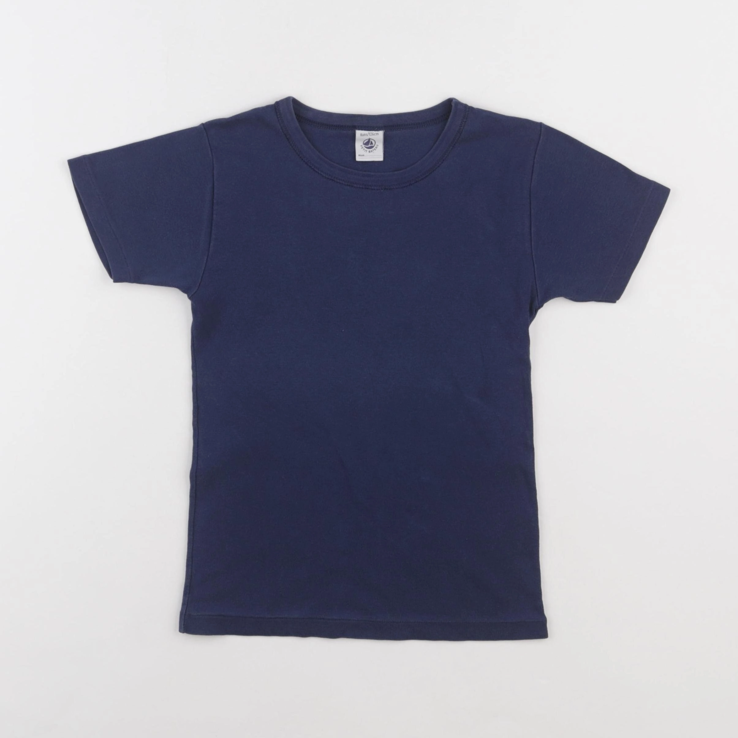 Petit Bateau - tee-shirt bleu - 8 ans