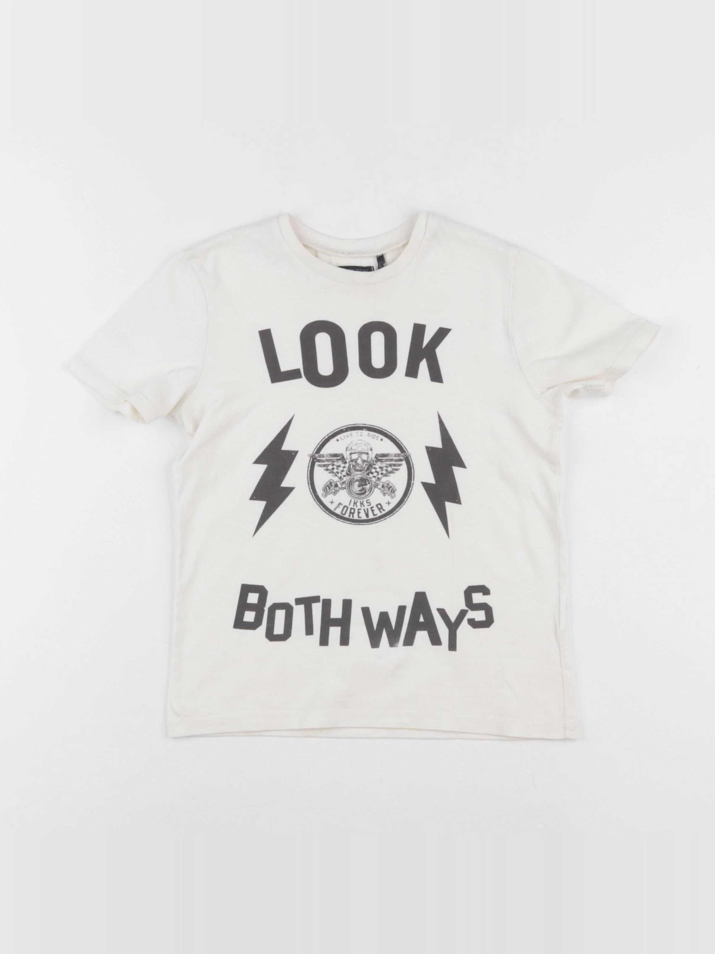IKKS - tee-shirt beige - 6 ans