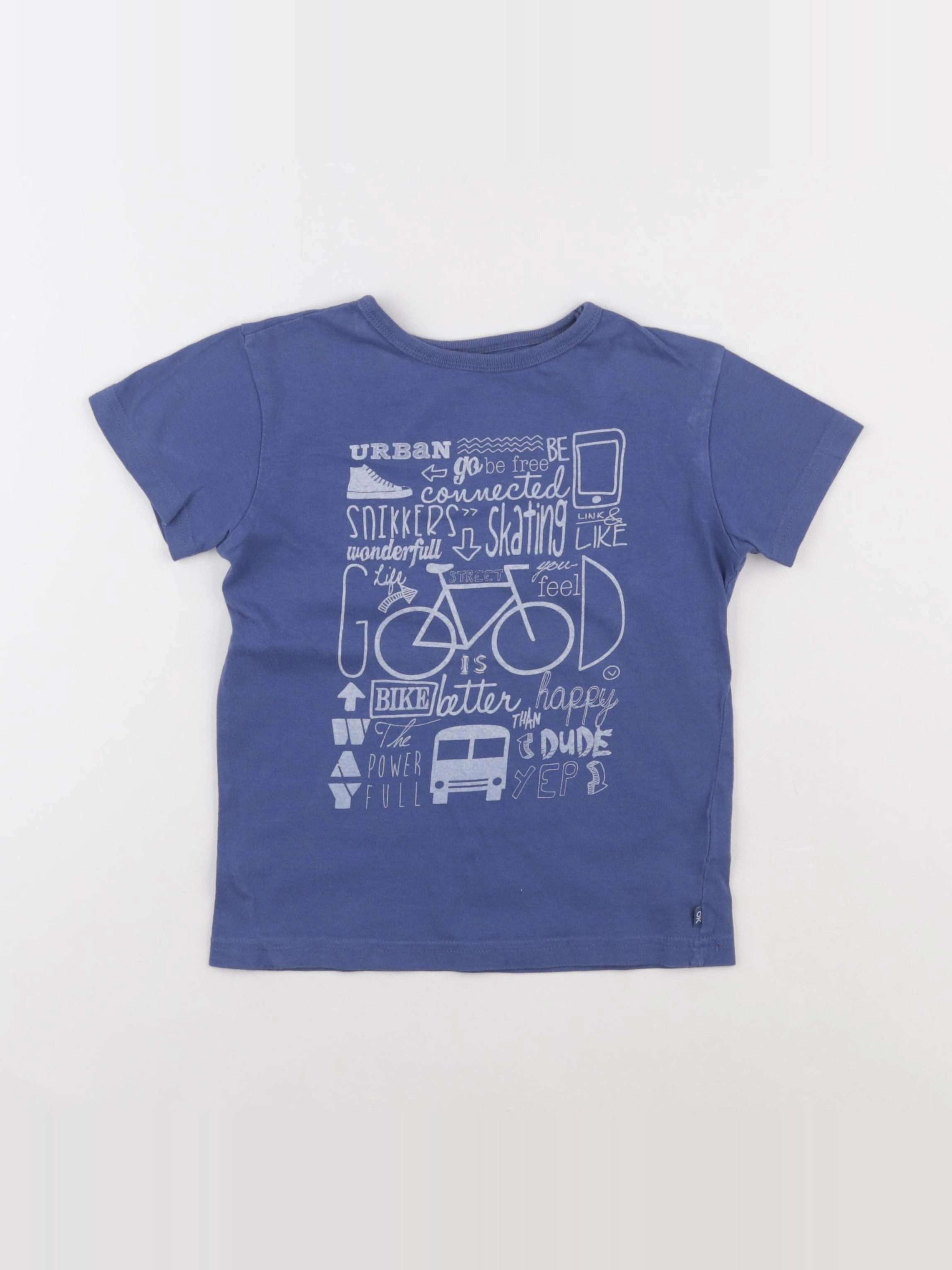Okaidi - tee-shirt bleu - 6 ans