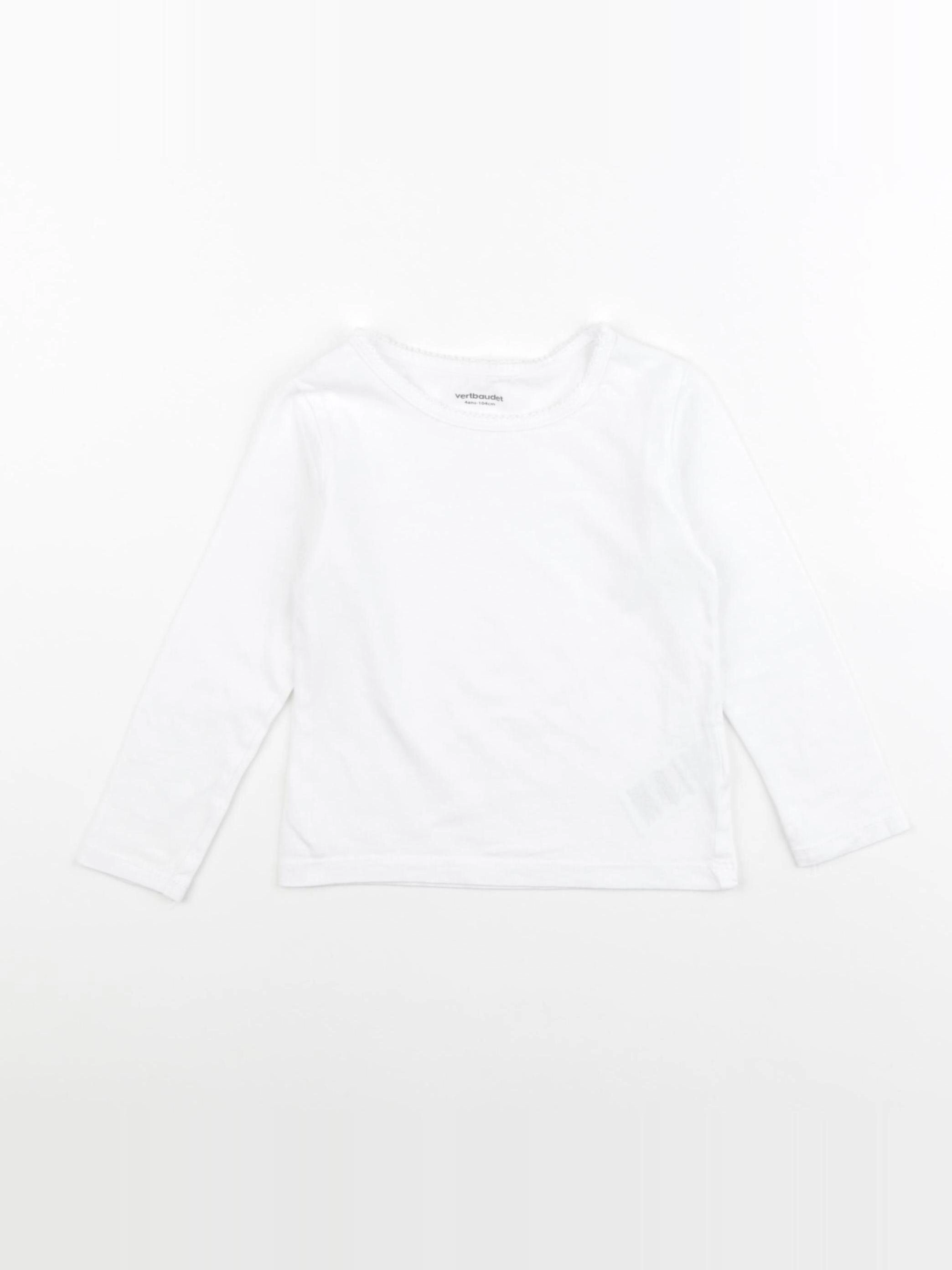 Vertbaudet - maillot de corps blanc - 4 ans