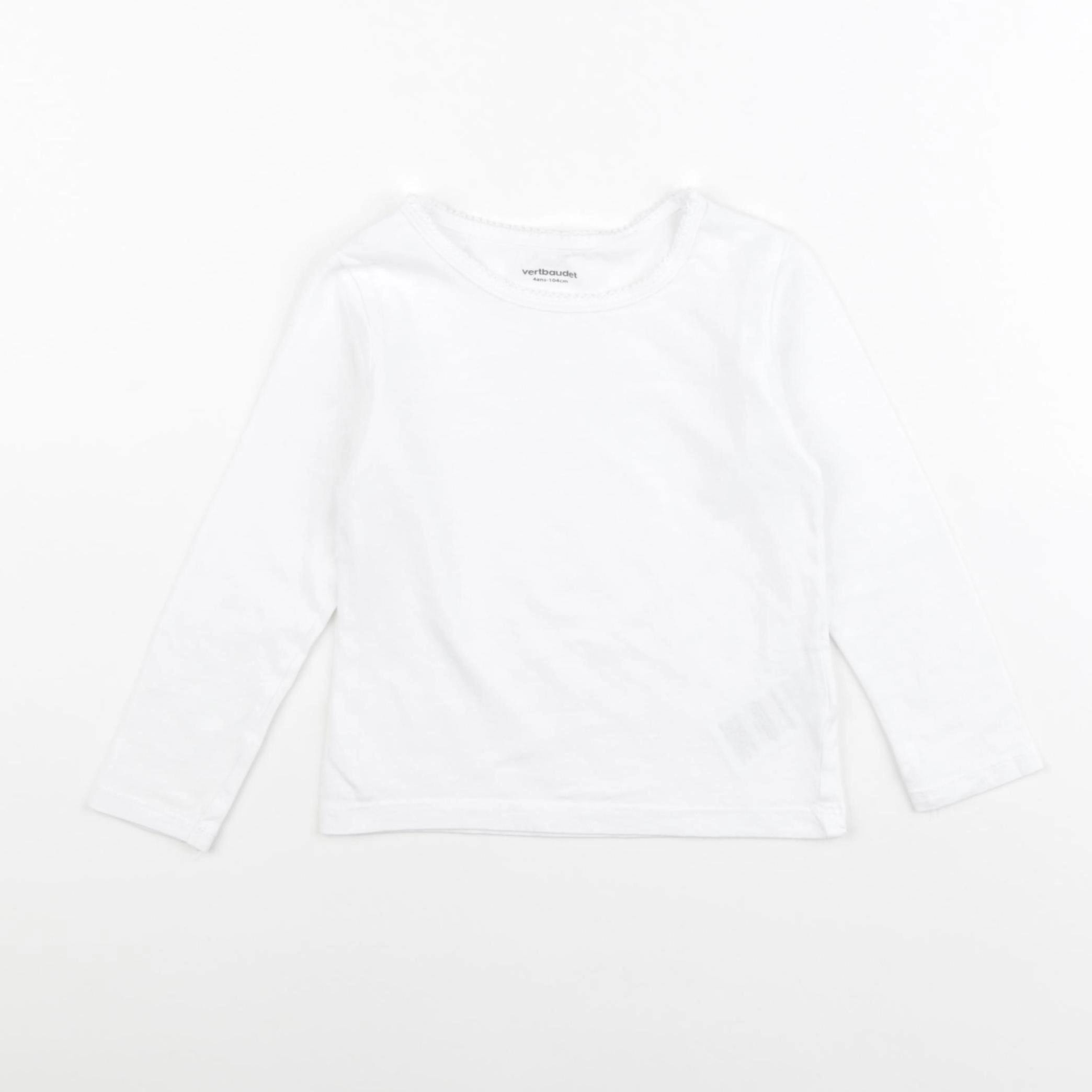 Vertbaudet - maillot de corps blanc - 4 ans
