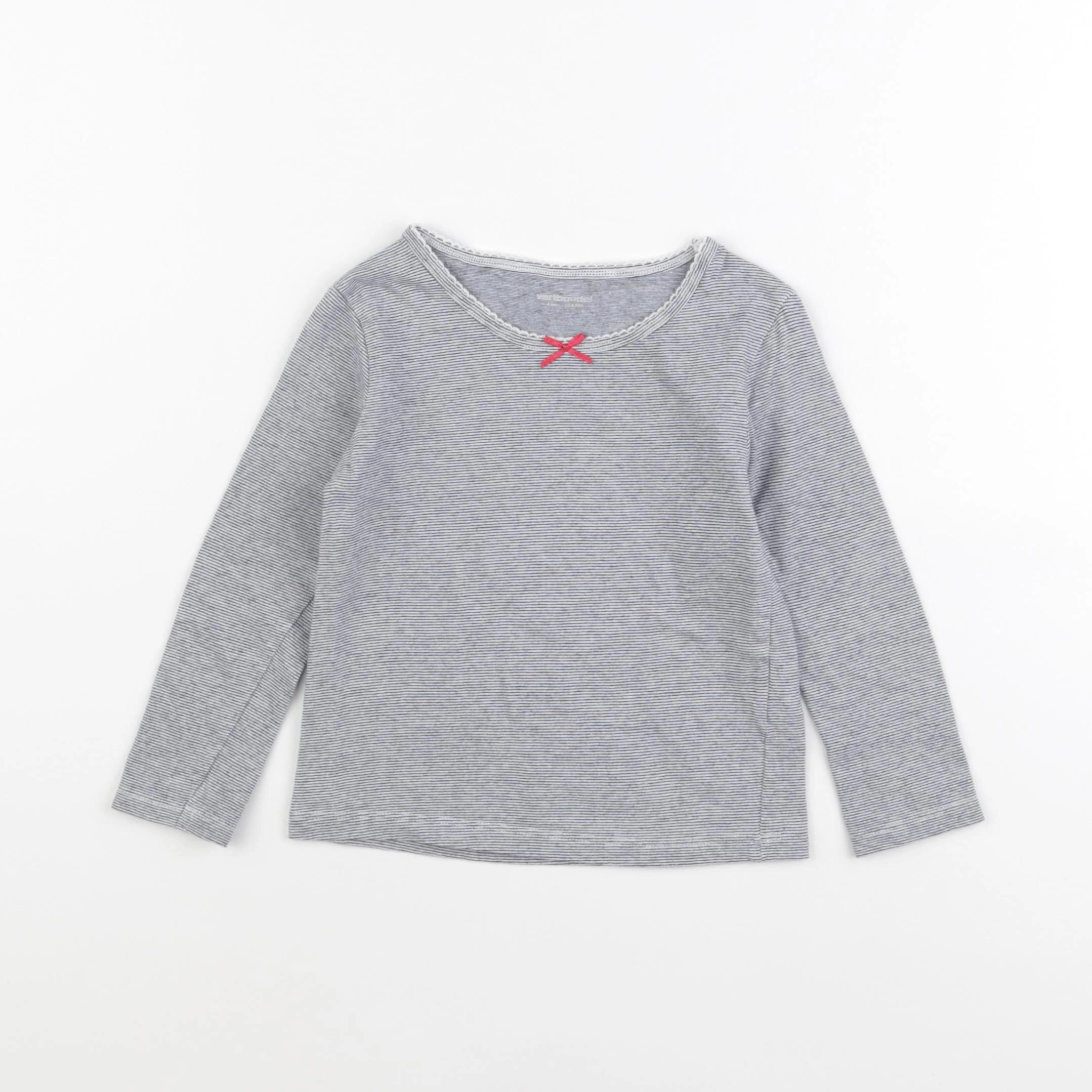 Vertbaudet - maillot de corps gris - 4 ans